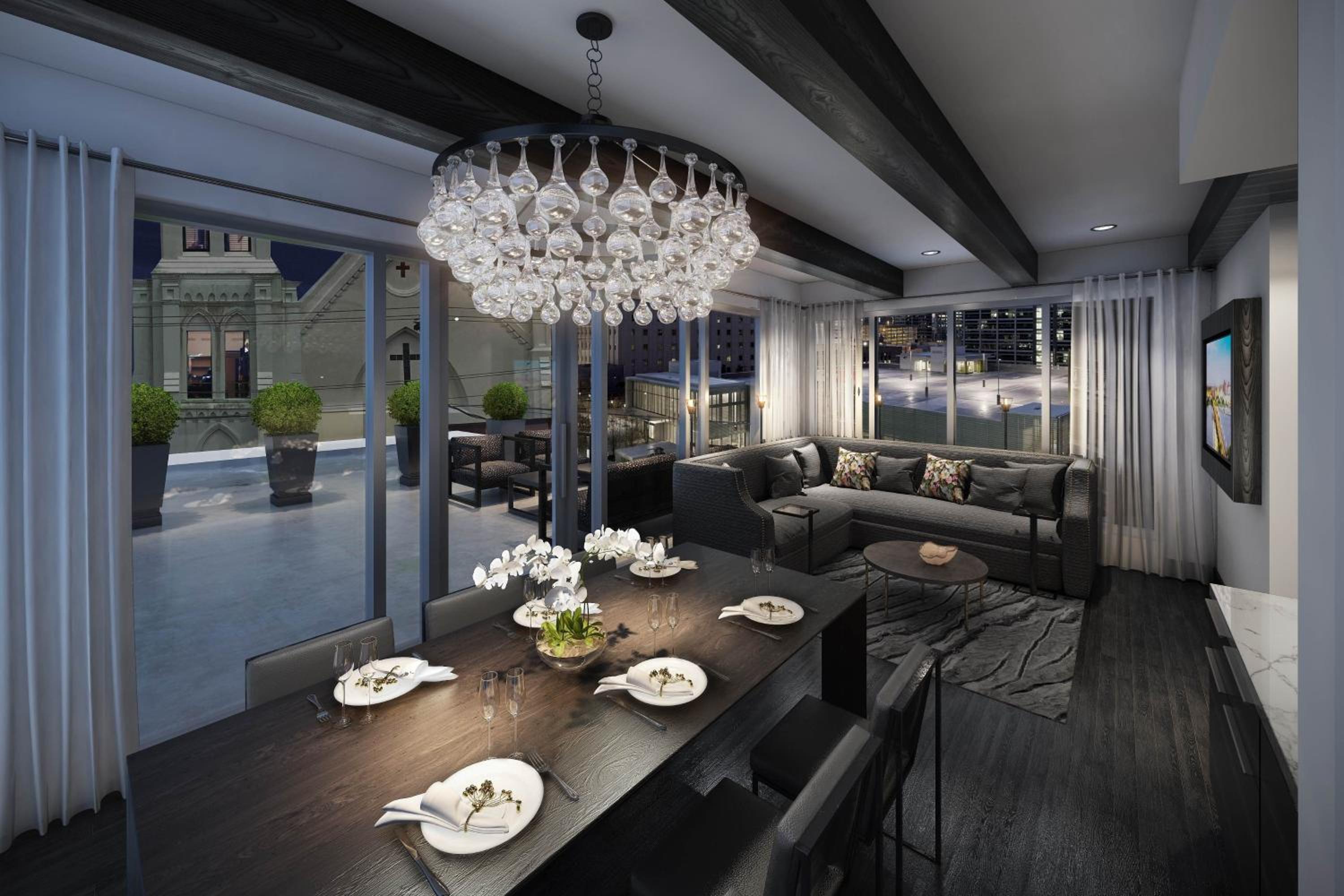 Penthouse Suite, Kitchen, Suite, 1 King, Sofa bed, Balcony photo 3