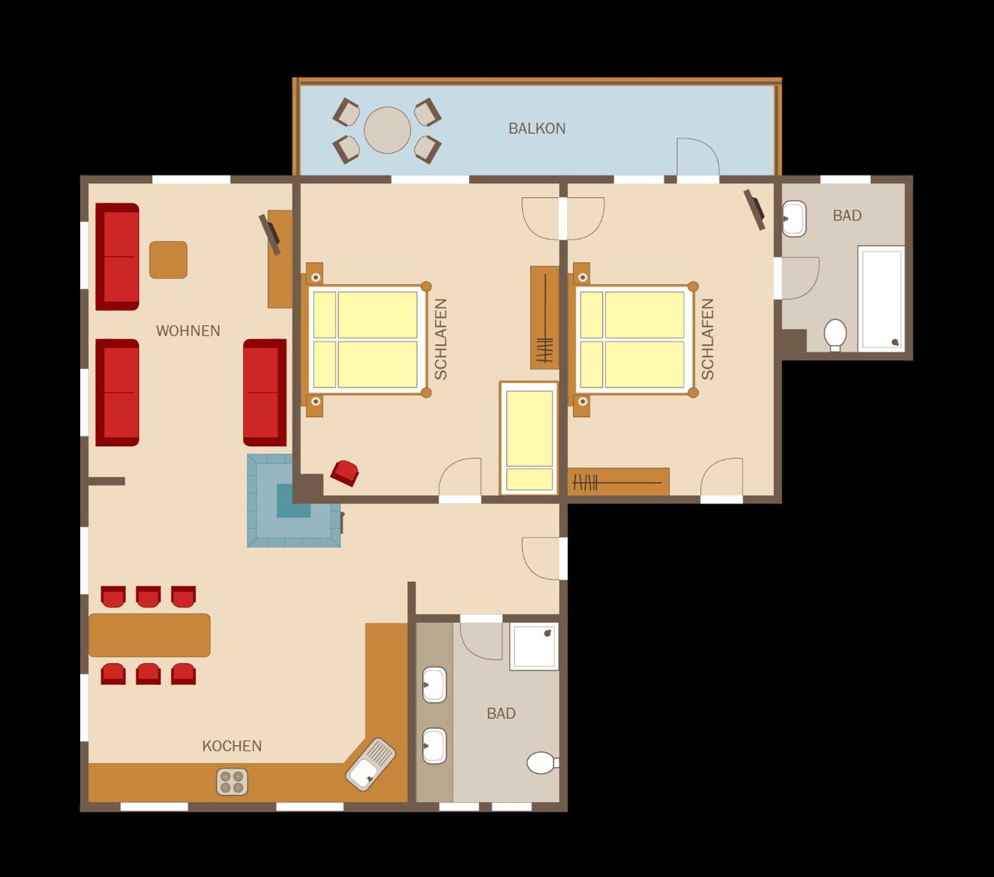Superior Two-Bedroom Apartment with Balcony photo 3