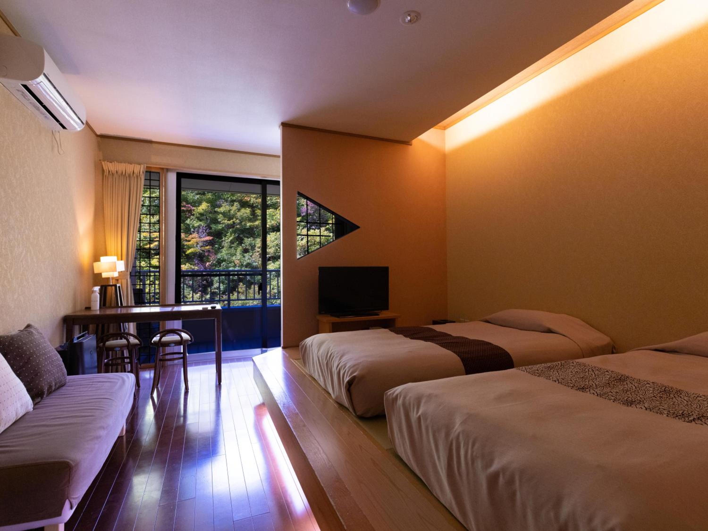 Twin Room with Open-Air Bath