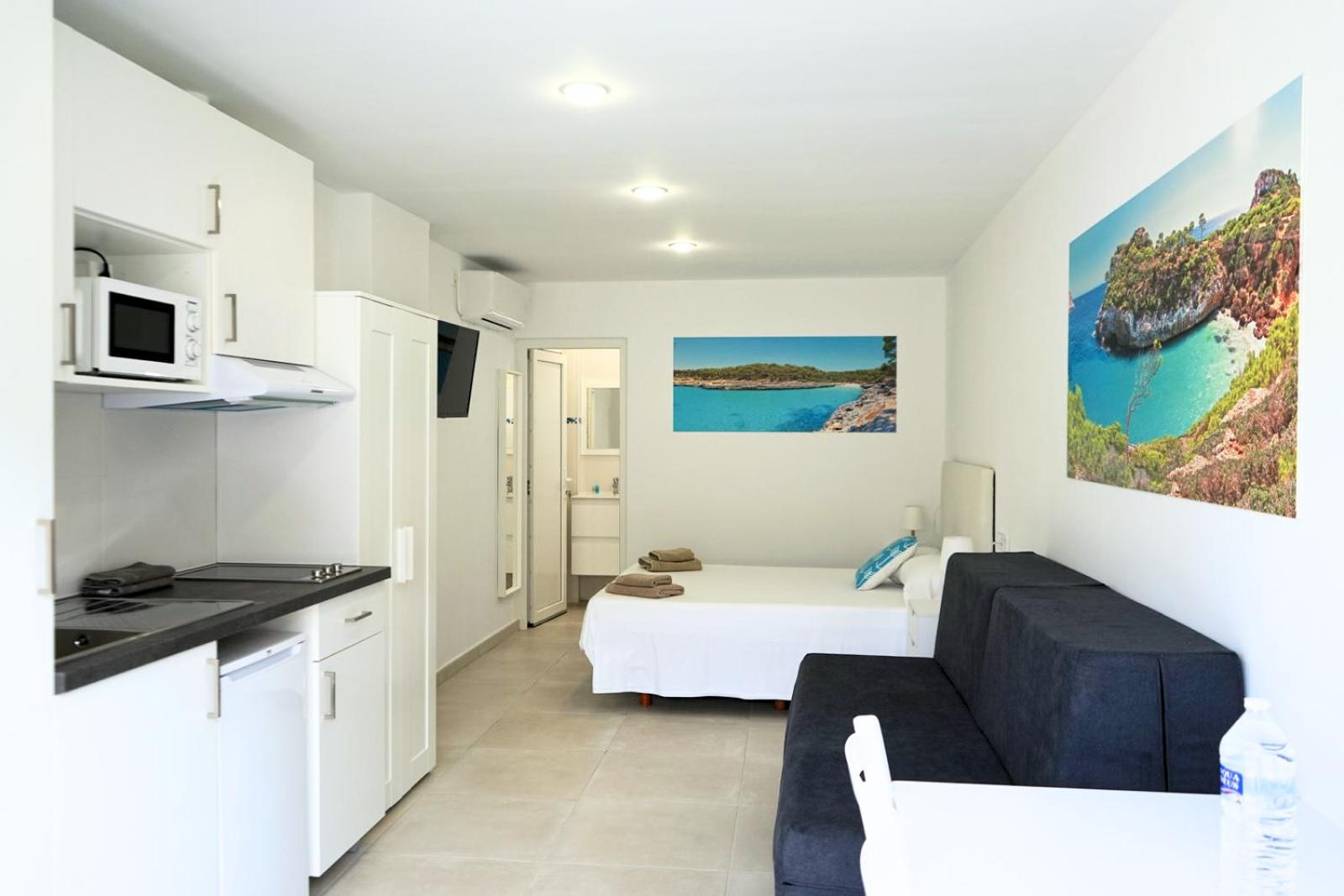 Ground Floor Studio with Terrace and Kitchen (2-3 Adults)