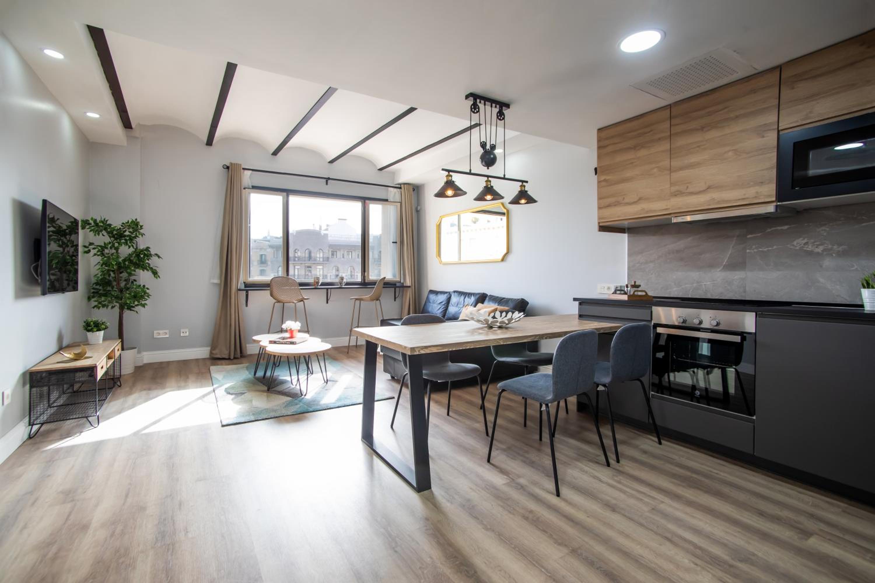 Departamento de una habitación con vista a la ciudad