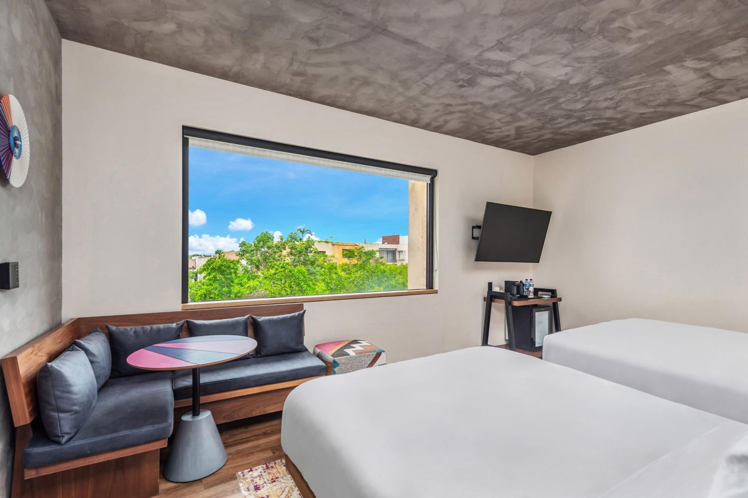 Double Room with Two Double Beds and Jungle View