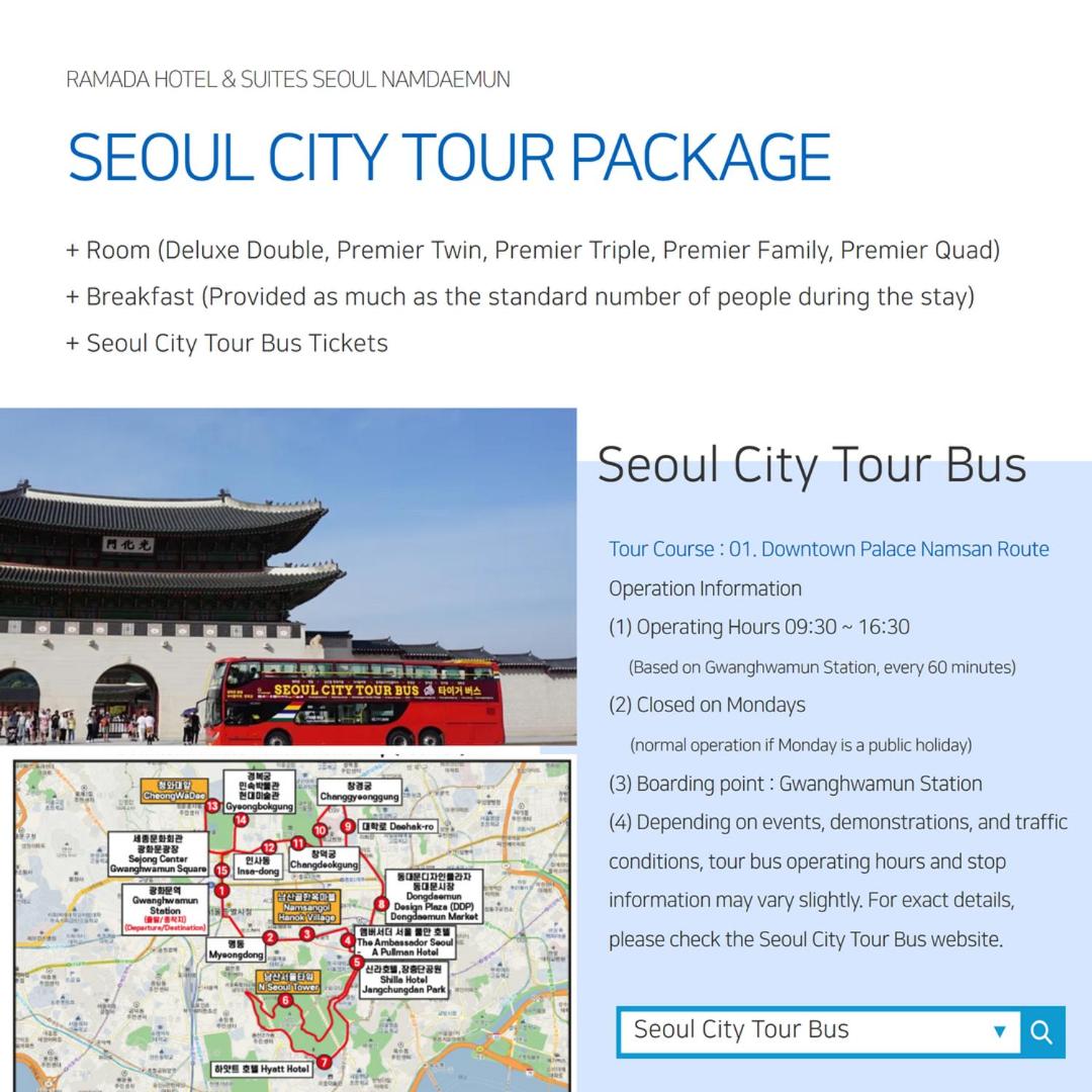 Deluxe Double Room with Breakfast & Seoul City Tour bus Tickets - Photo 8