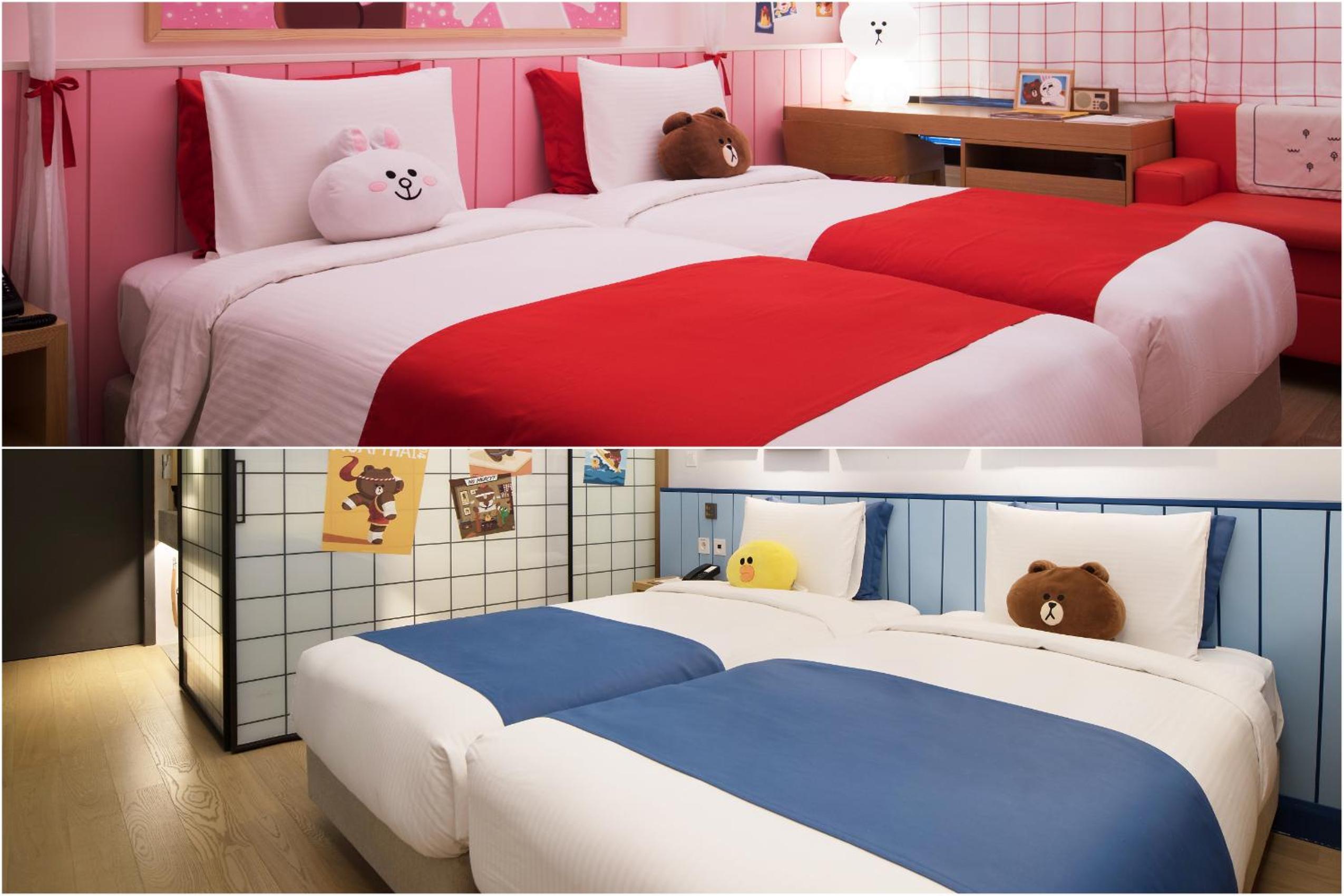 Line Friends Twin Room (Brown/Cony not guaranteed)