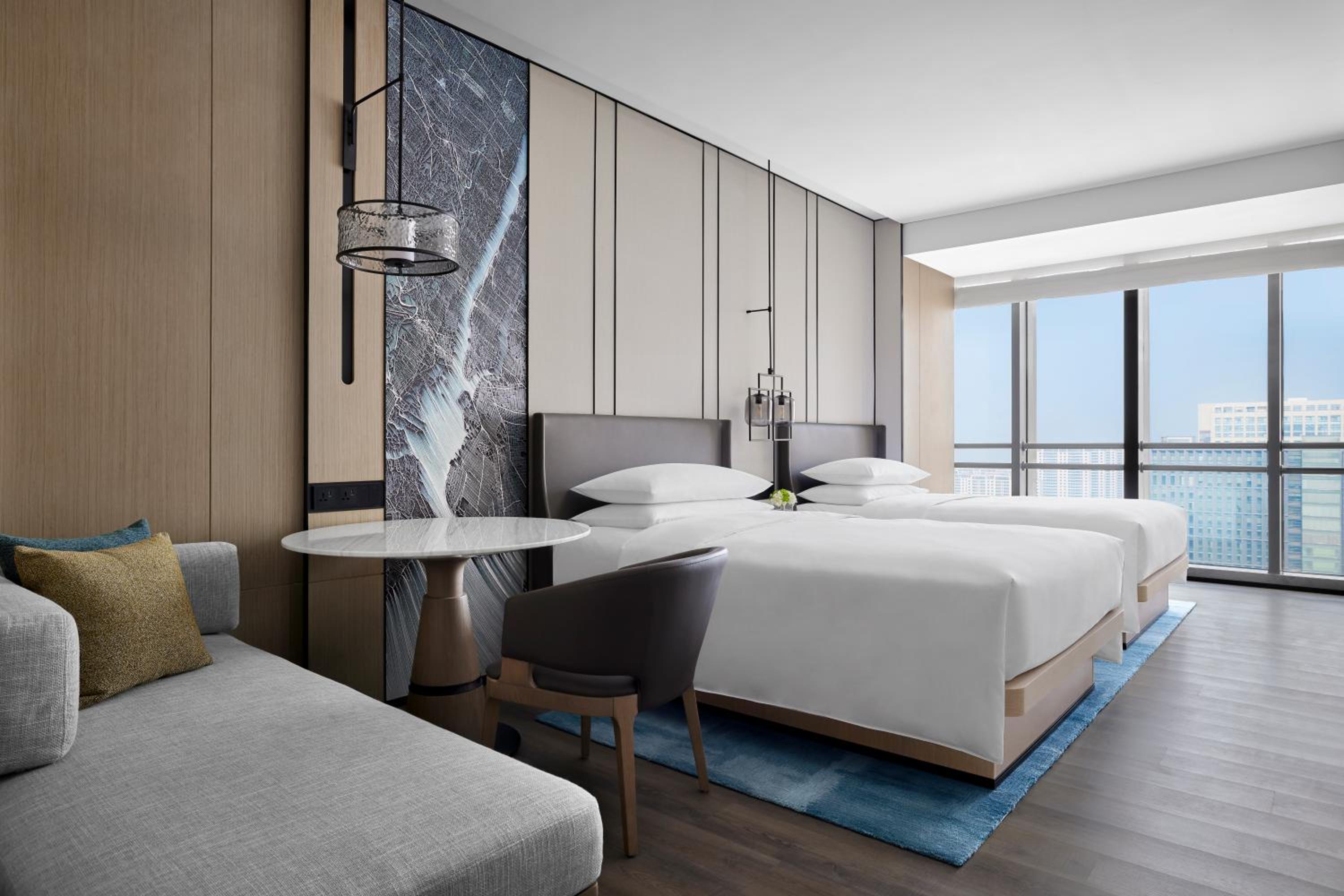Deluxe Double Room with Two Double Beds and City View