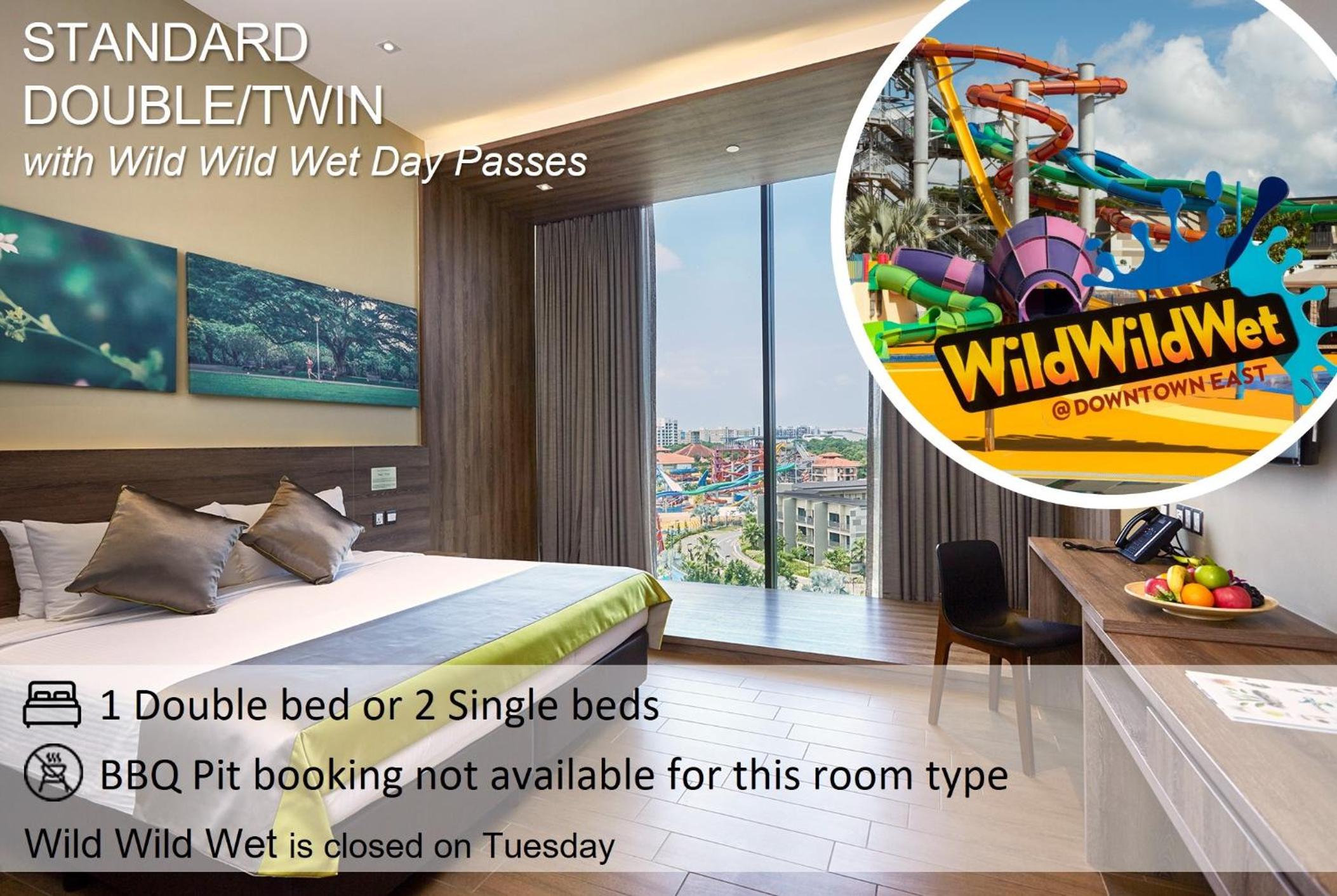 Standard Double or Twin Room with Wild Wild Wet Park Tickets