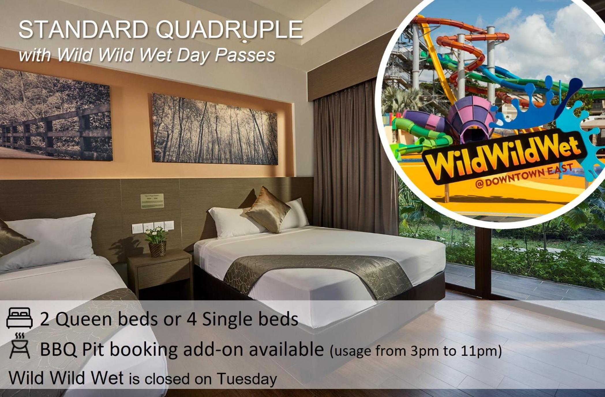 Standard Quadruple Room with Wild Wild Wet Park Tickets