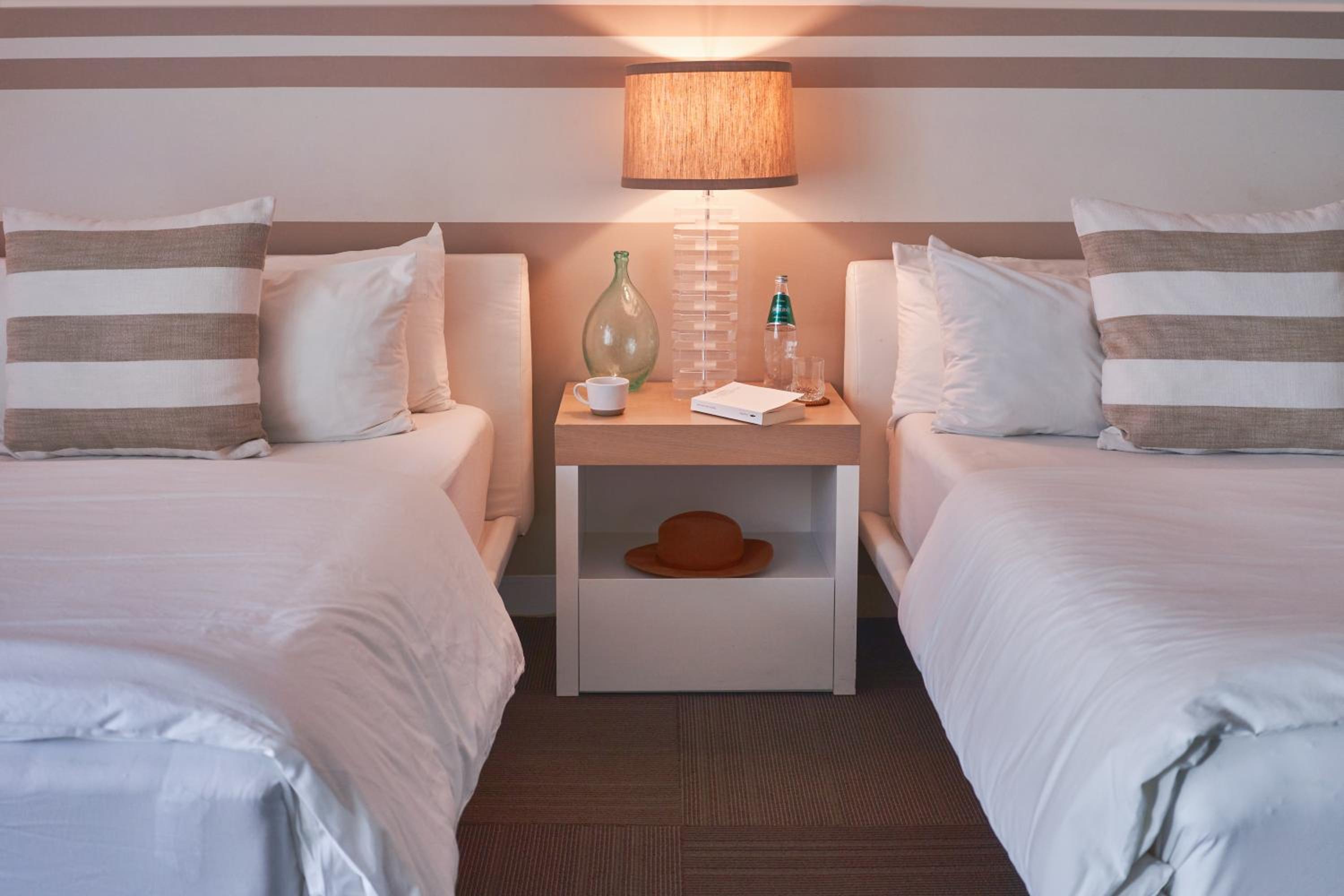 Double Room with Two Double Beds and Partial Ocean View