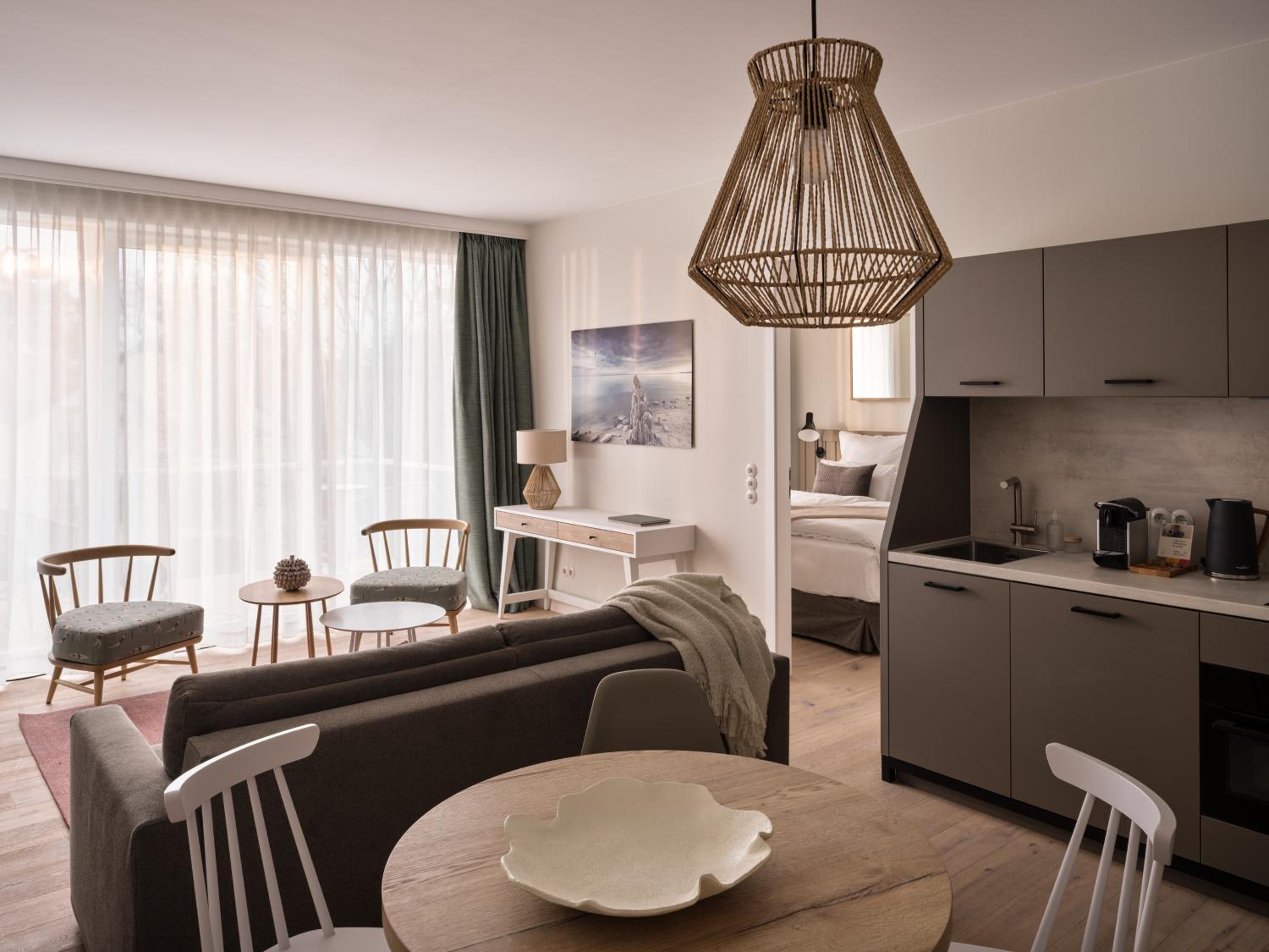 Large One-Bedroom Apartment with Side Sea View