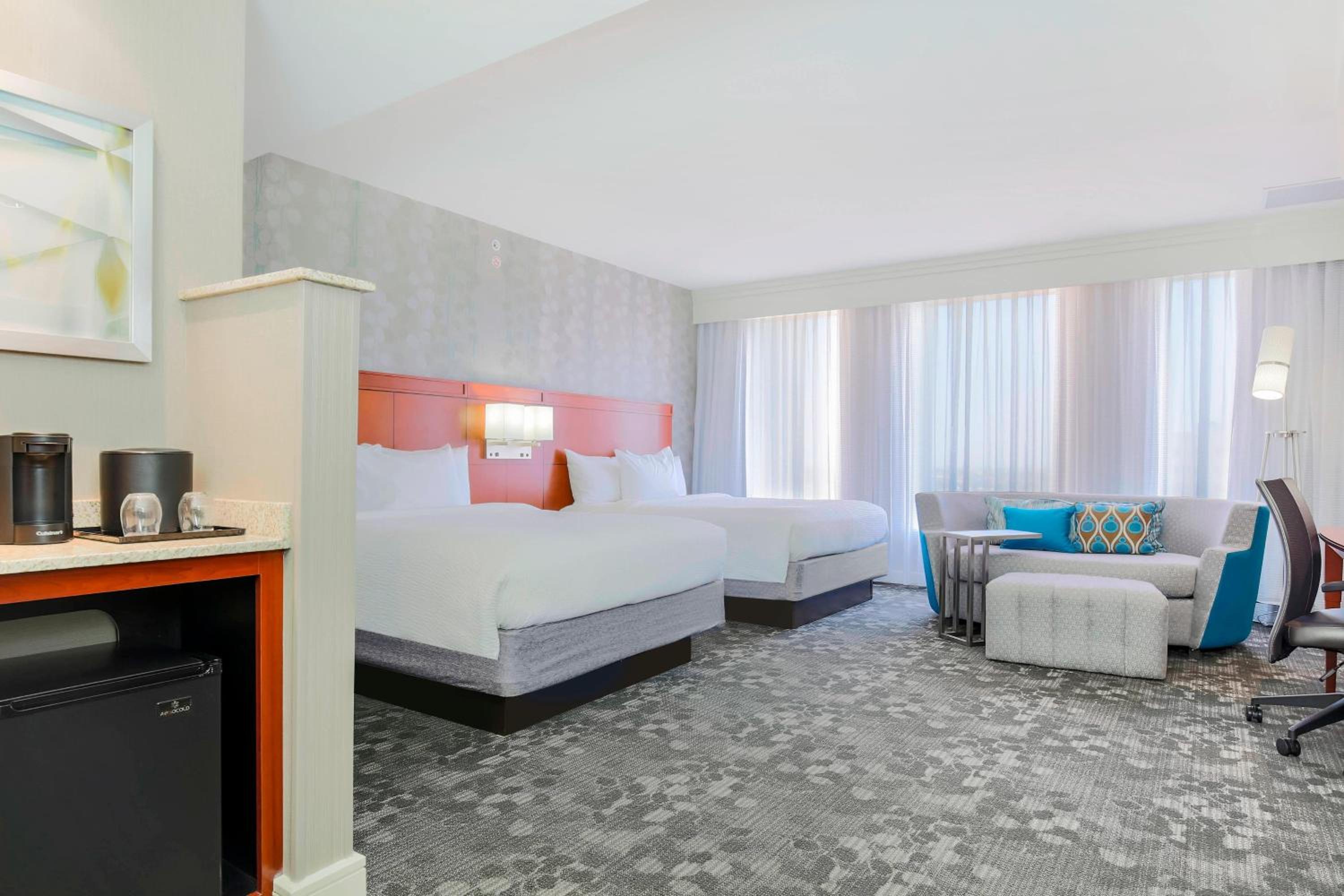 Queen Room with Two Queen Beds, Roll-In Shower and Sofa Bed - Mobility Access/Hearing Accessible - Photo 1