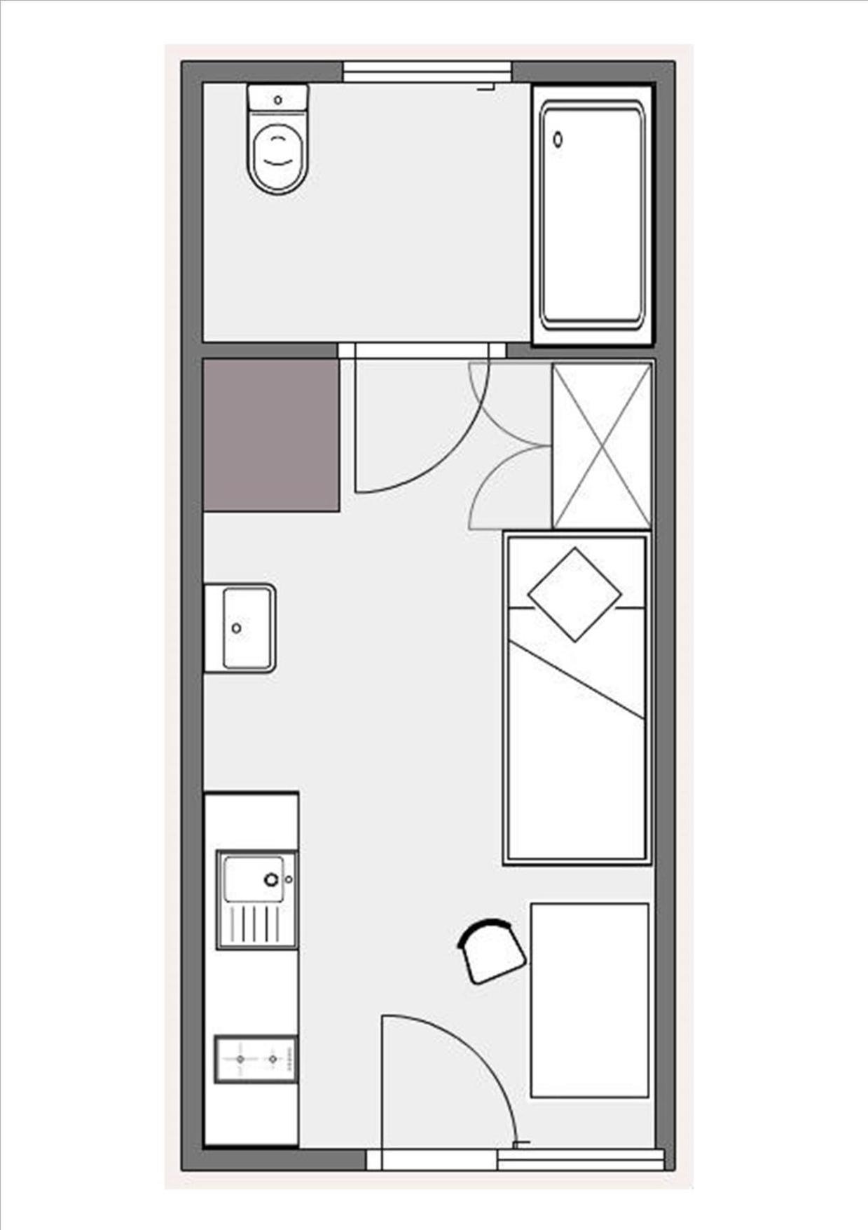One-Bedroom Apartment with Shower photo 3