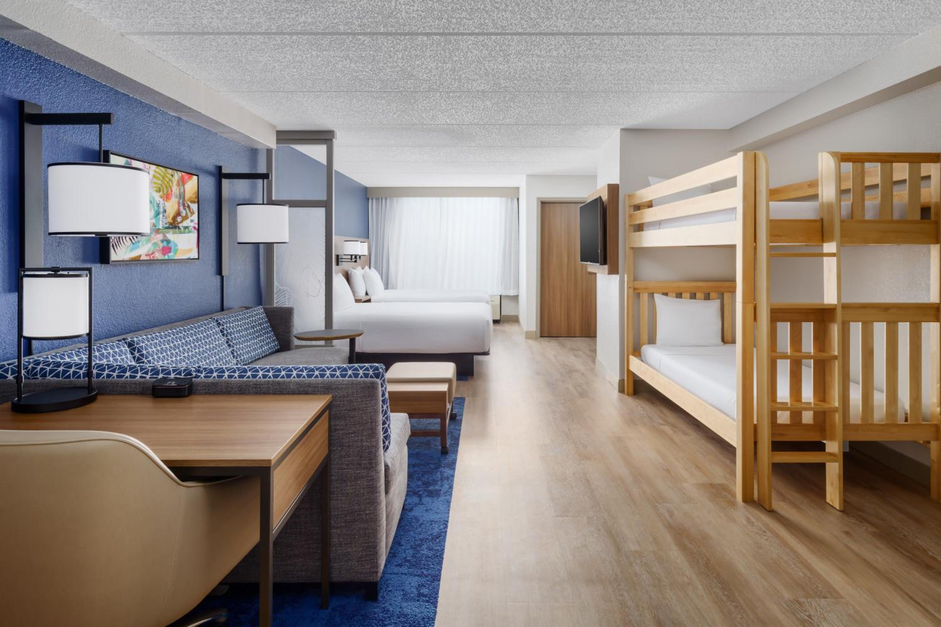 Queen Room with Two Queen Beds, Sofa Bed and Bunk Beds