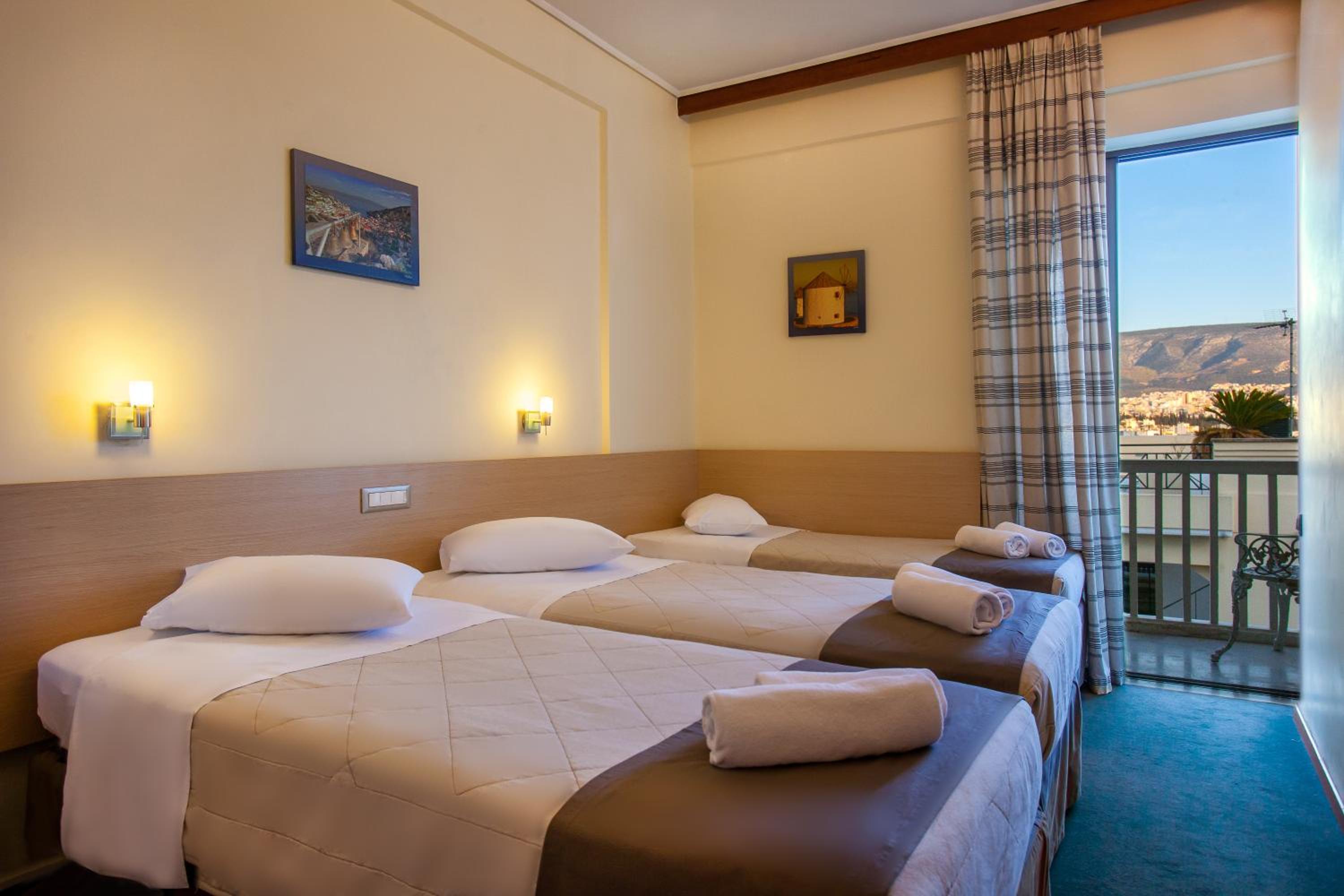 Twin room with extra bed and view to the Acropolis photo 3