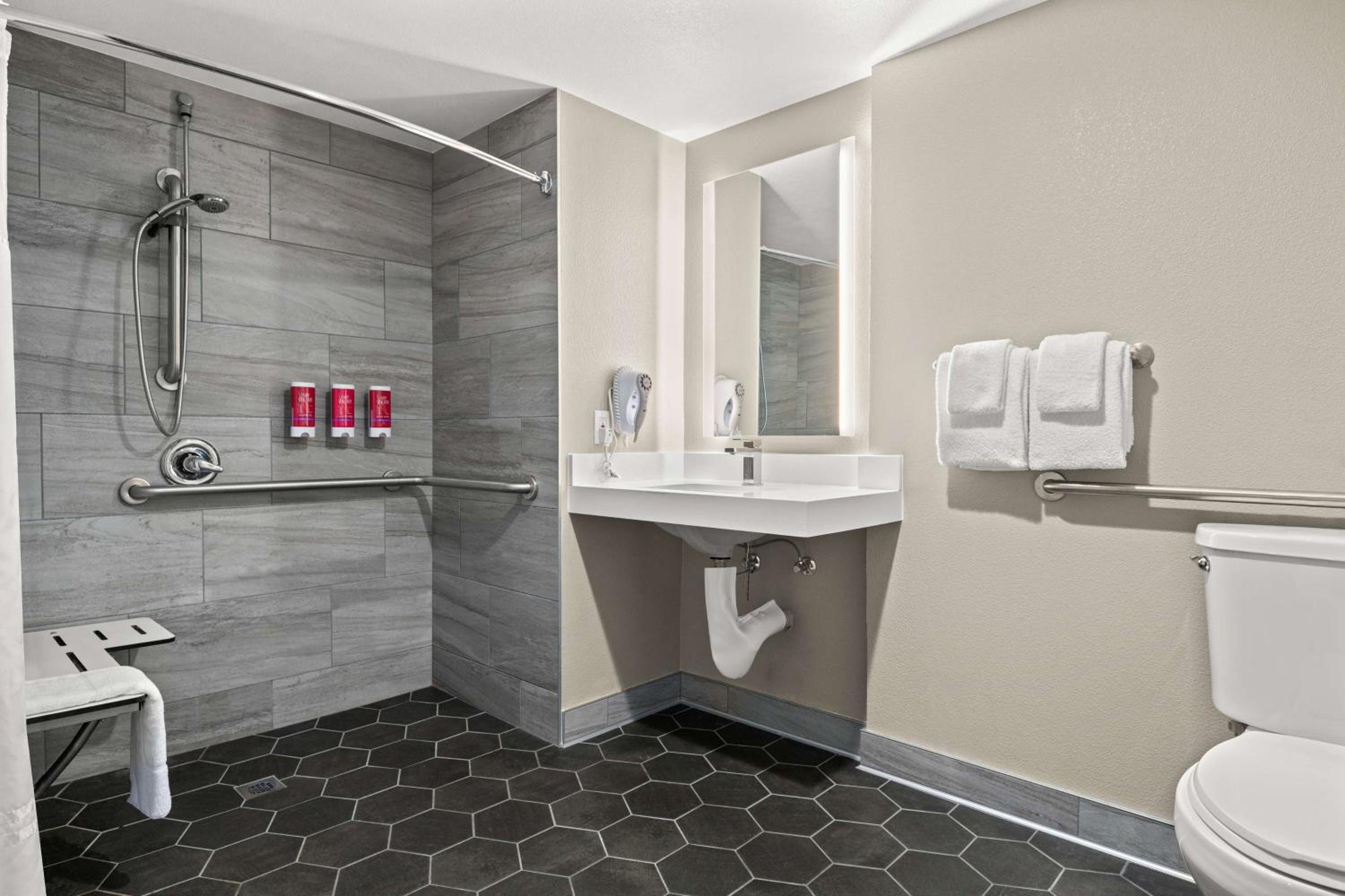 Queen Room with Mobility Accessible Roll-In Shower - Photo 7