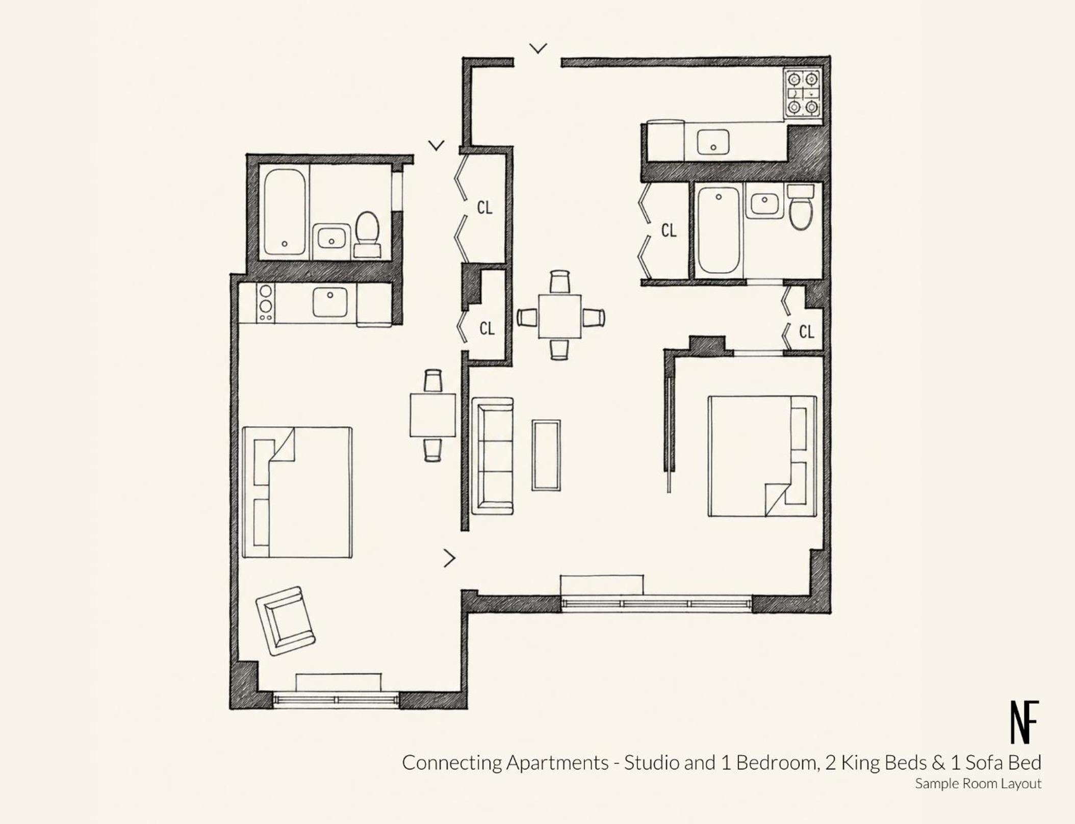 Superior Connecting Apartments - Studio and 1 Bedroom photo 2