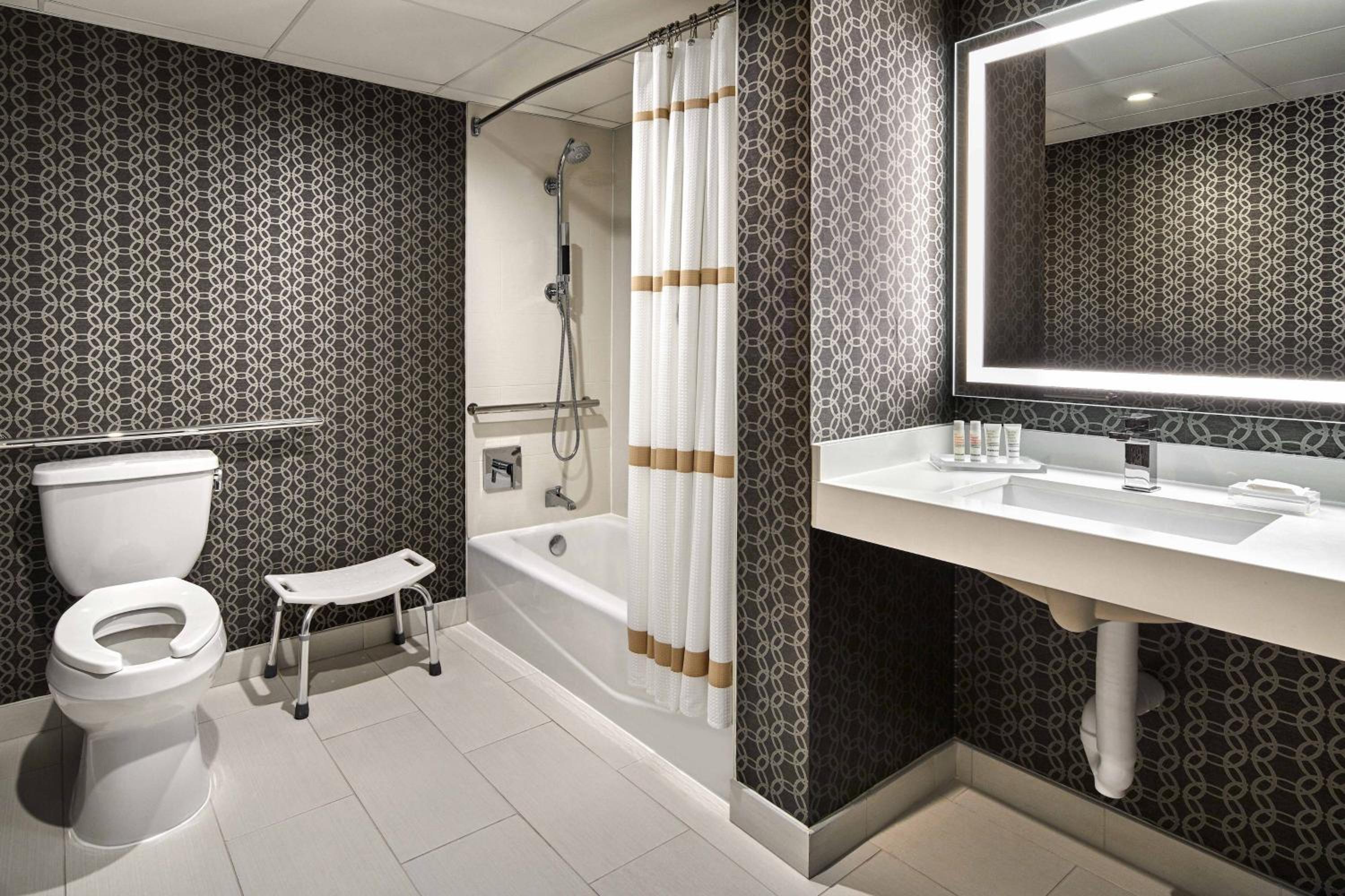 Double Room with Two Double Beds and Pool View - Hearing Accessible