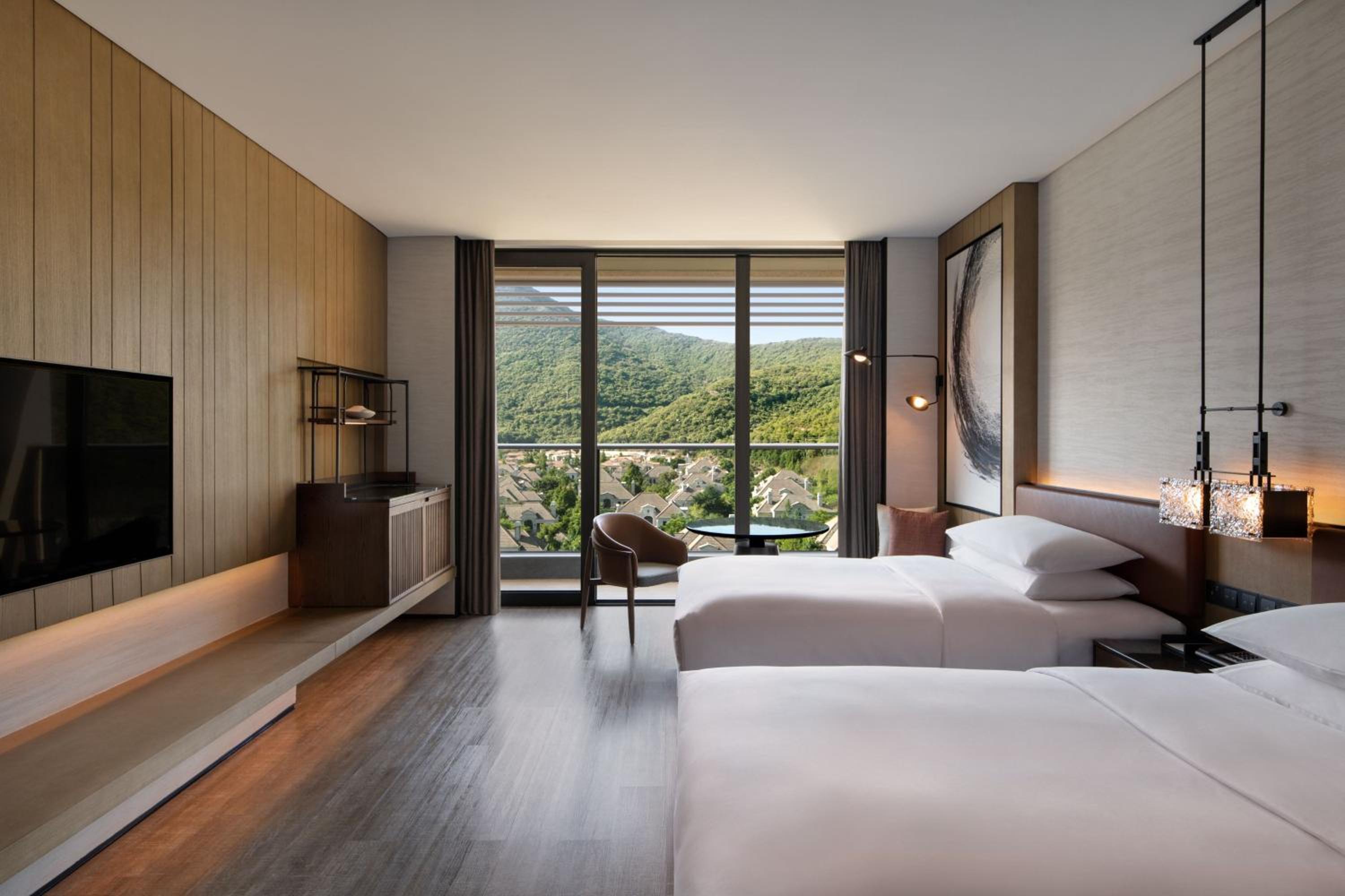 Double Room with Two Double Beds and Mountain View