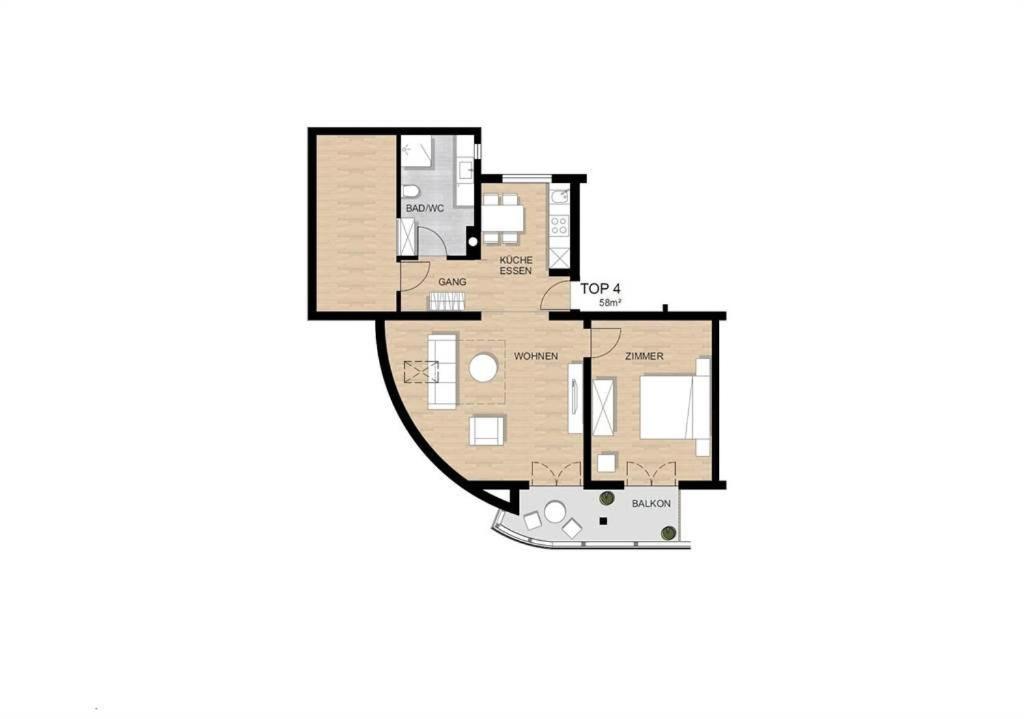 One-Bedroom Apartment With Shower photo 2