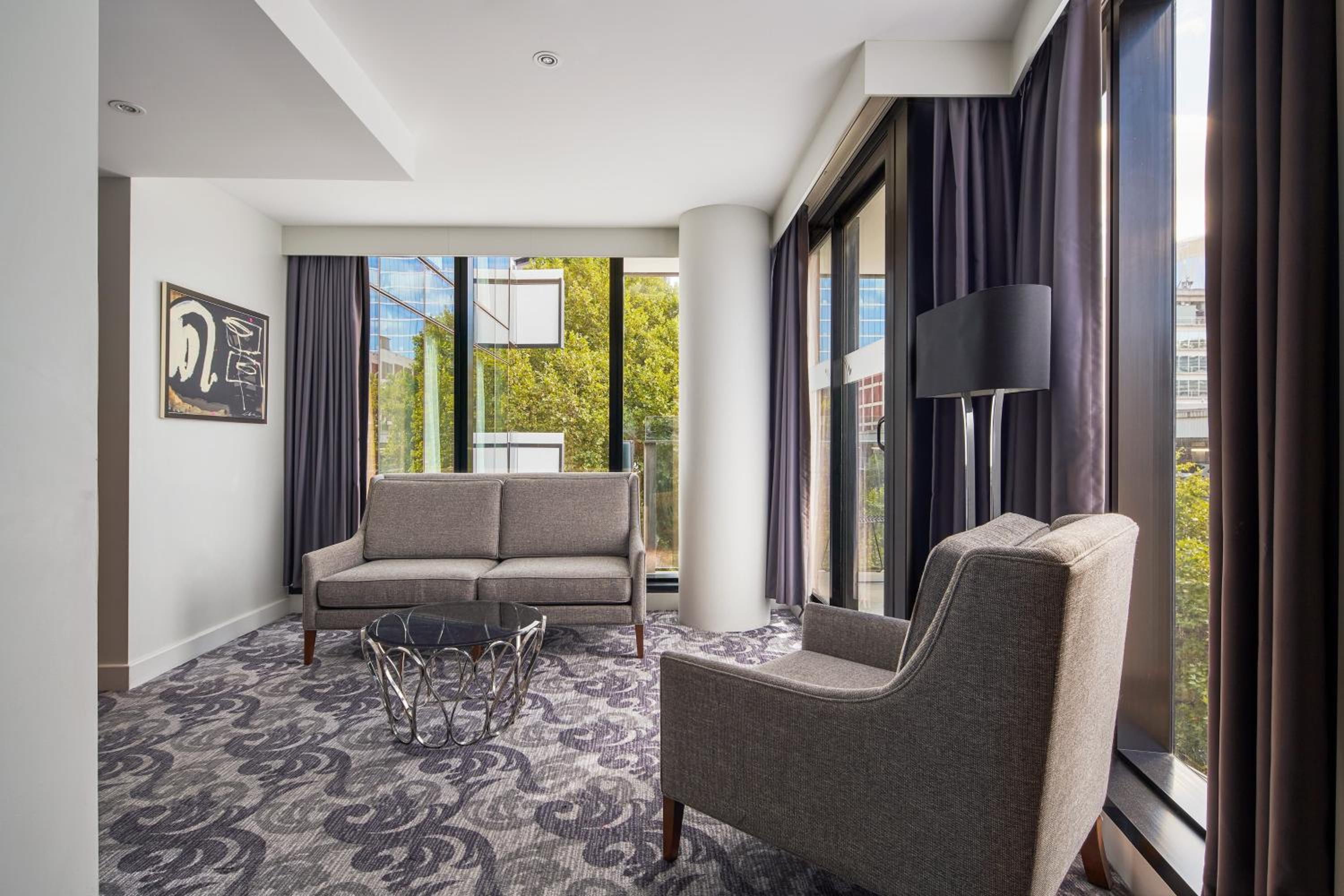 Executive One-Bedroom King Suite with Terrace and City View