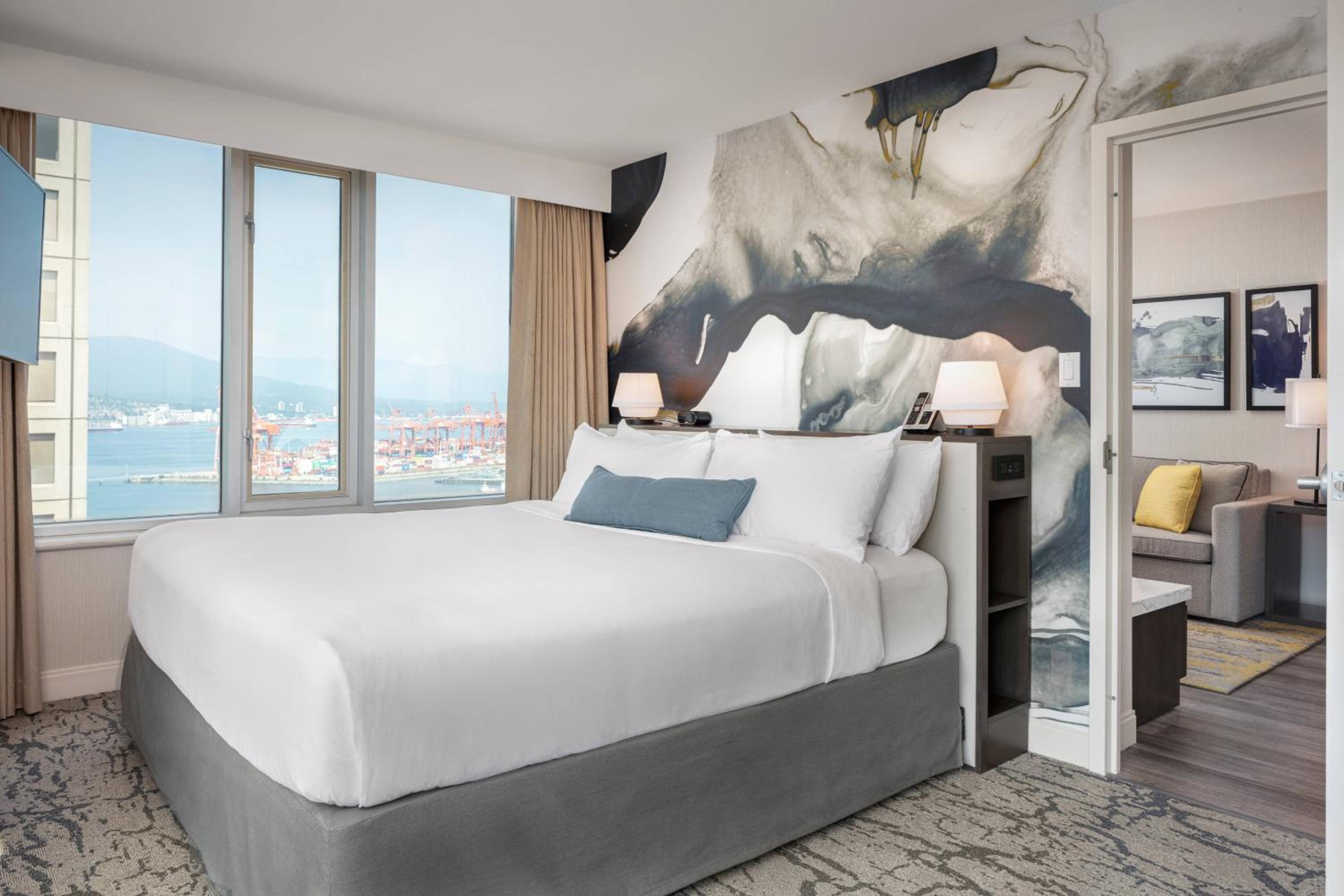 King Suite with Sofa Bed and Partial Water View