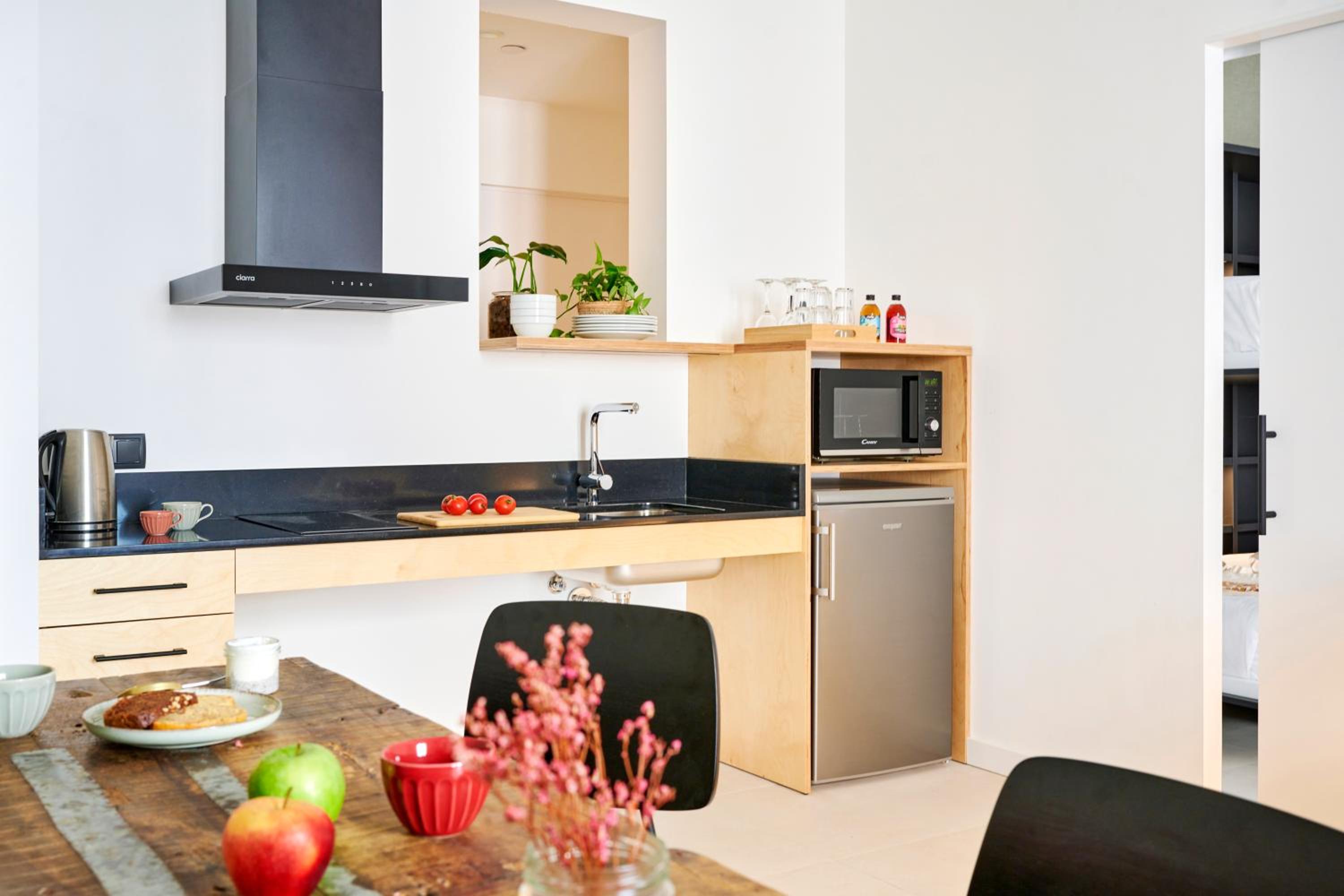 One-Bedroom Apartment with living room and kitchen photo 2