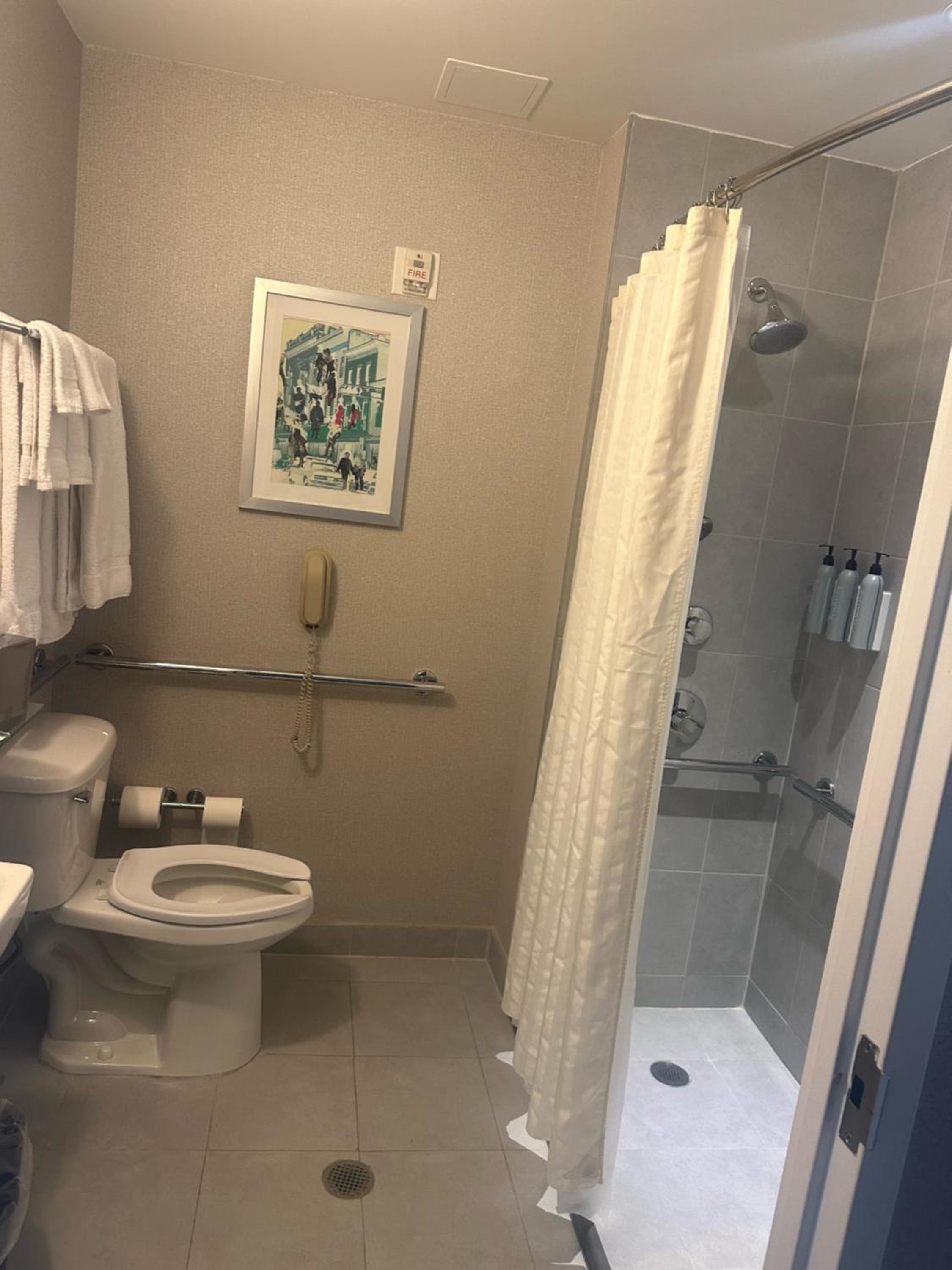 Double Room with Two Double Beds and Roll-in Shower - Mobility Accessible