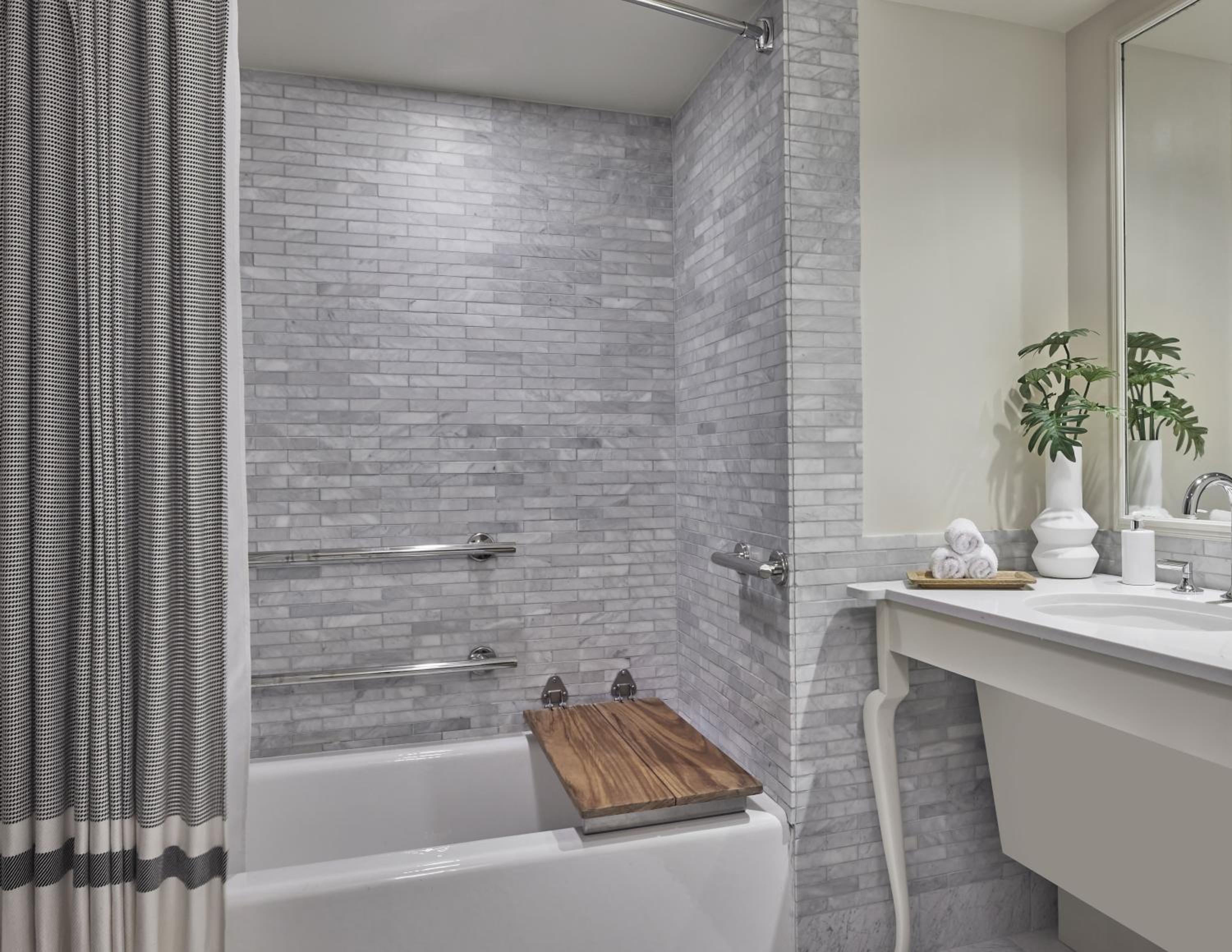 Mobility/Hearing Accessible Partial Ocean King, Roll-in Shower