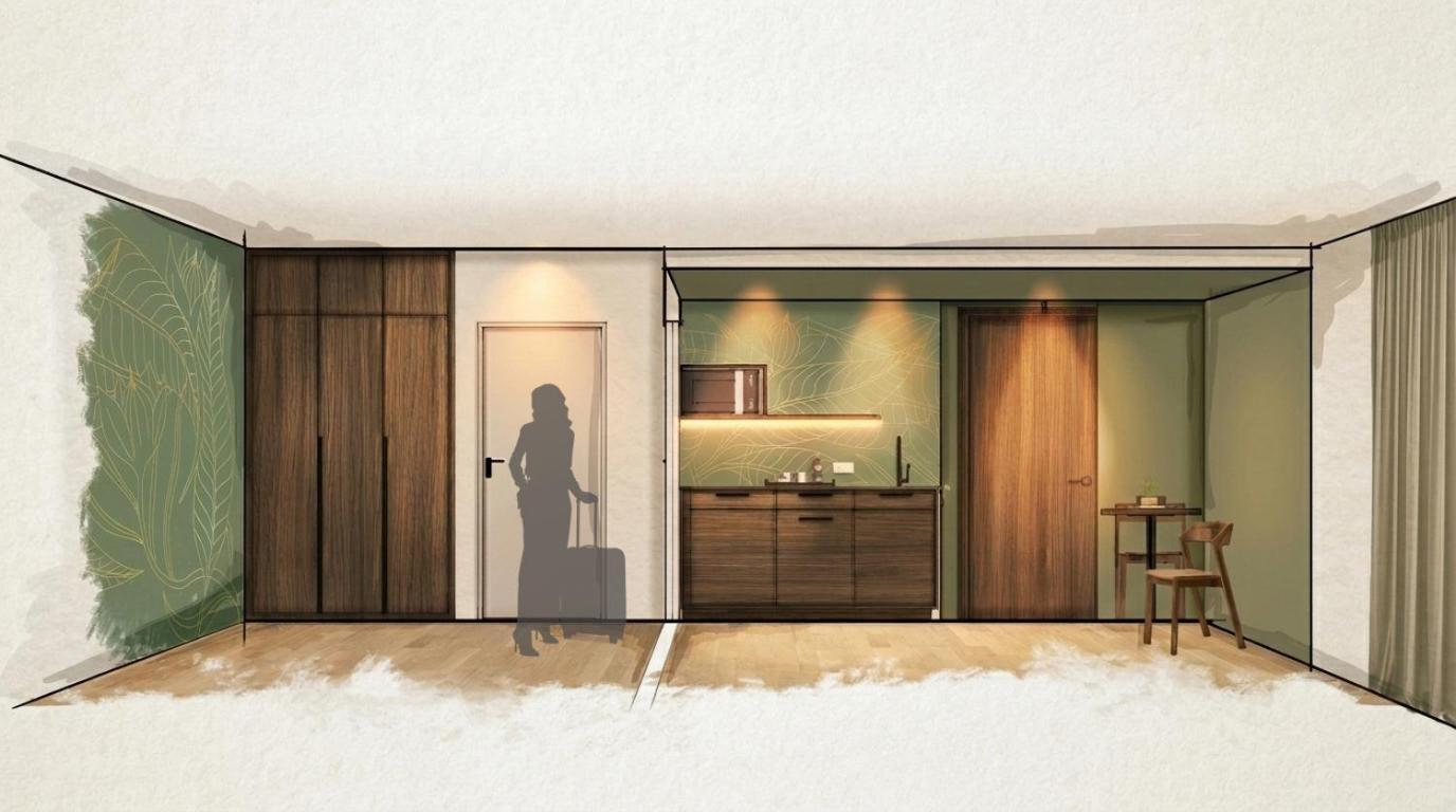 Studio with Balcony