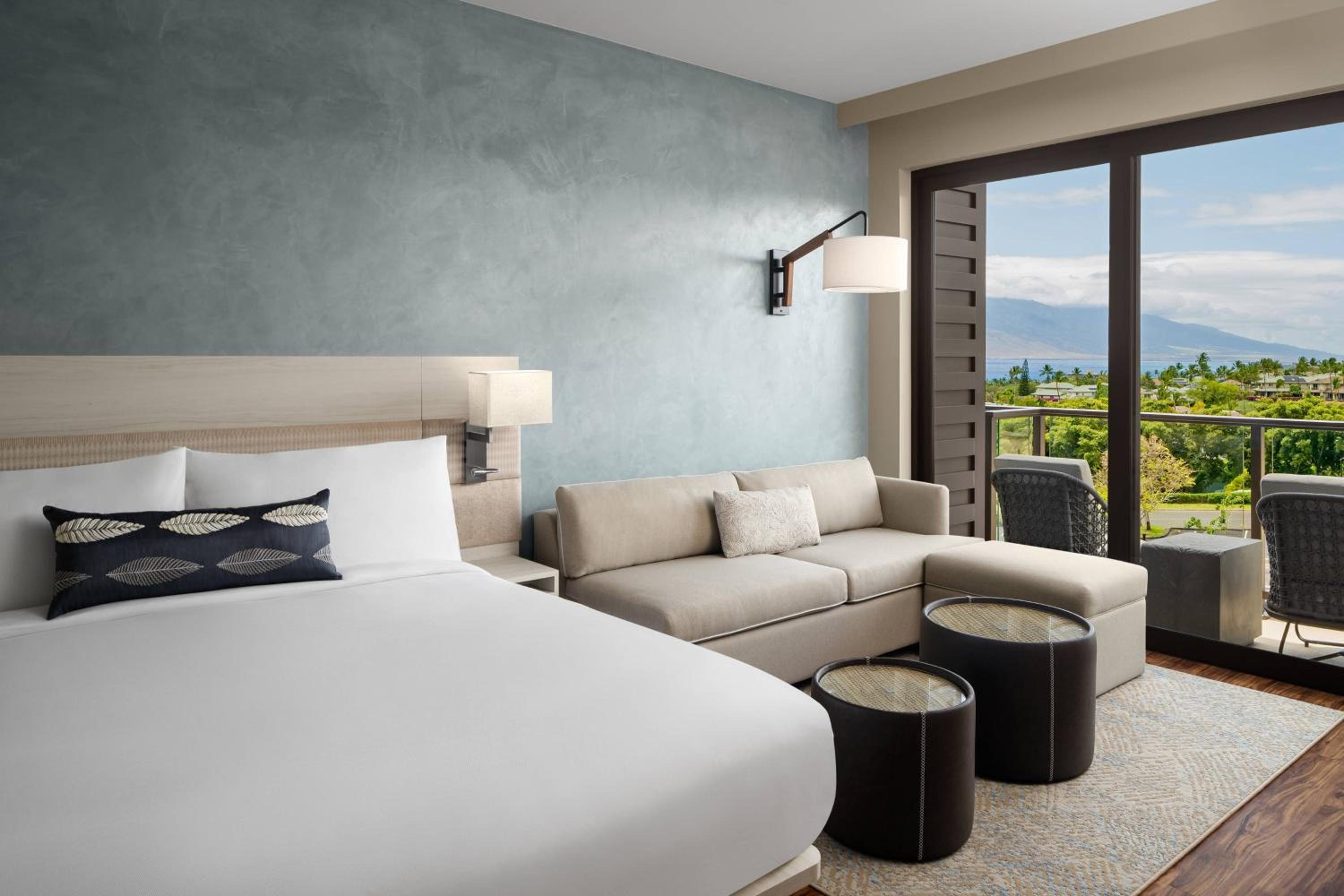 Guest Room with 1 king bed, sofa bed ocean view and balcony