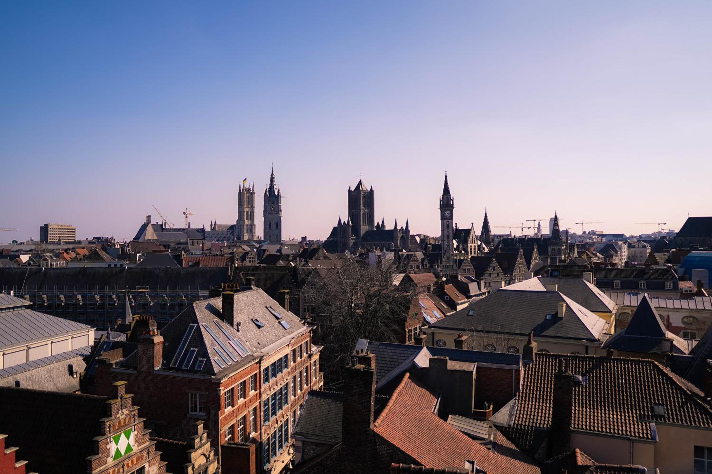 view of a city from the top of a tower