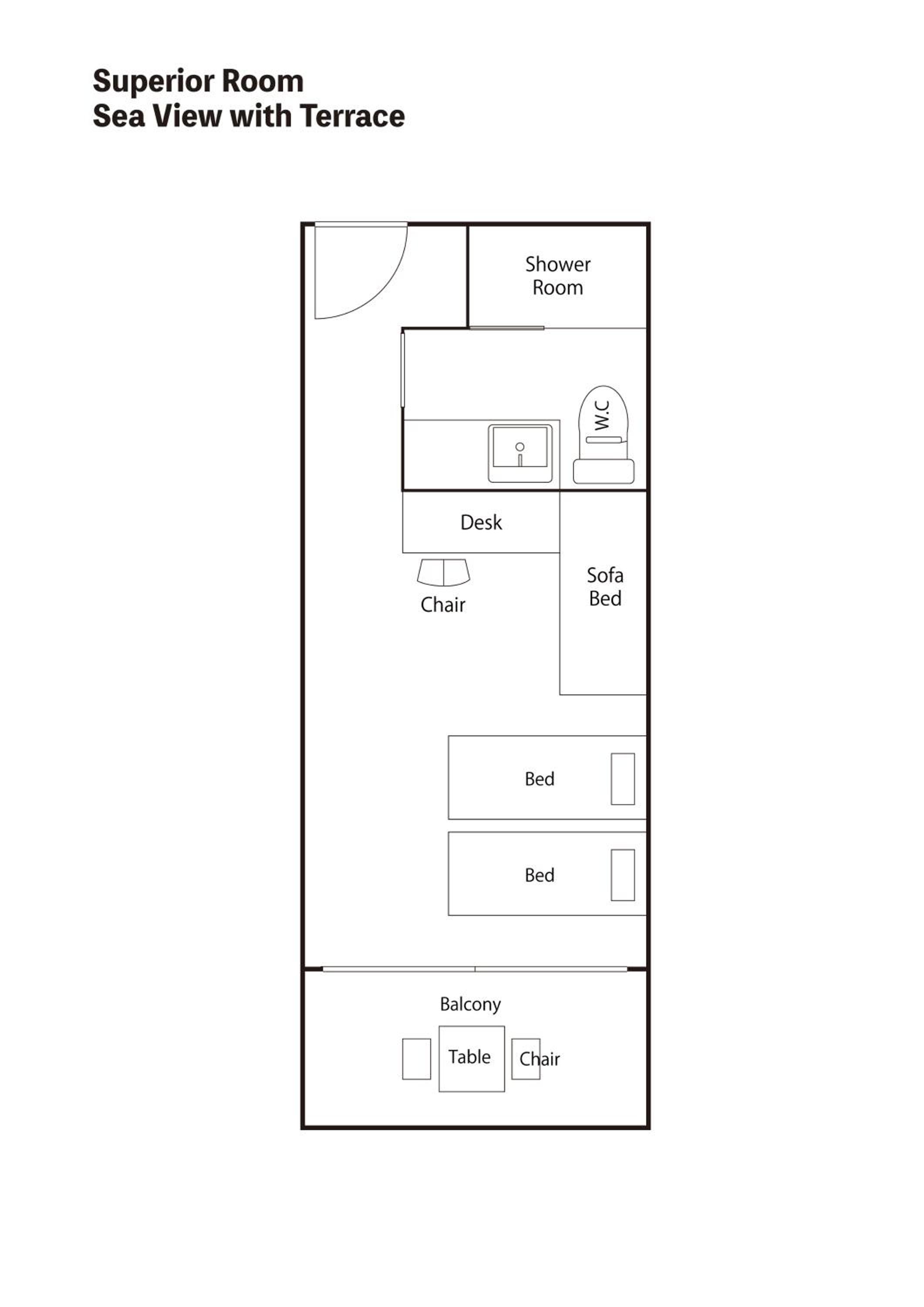 Superior Twin Room with Terrace and Sea View  - Photo 2