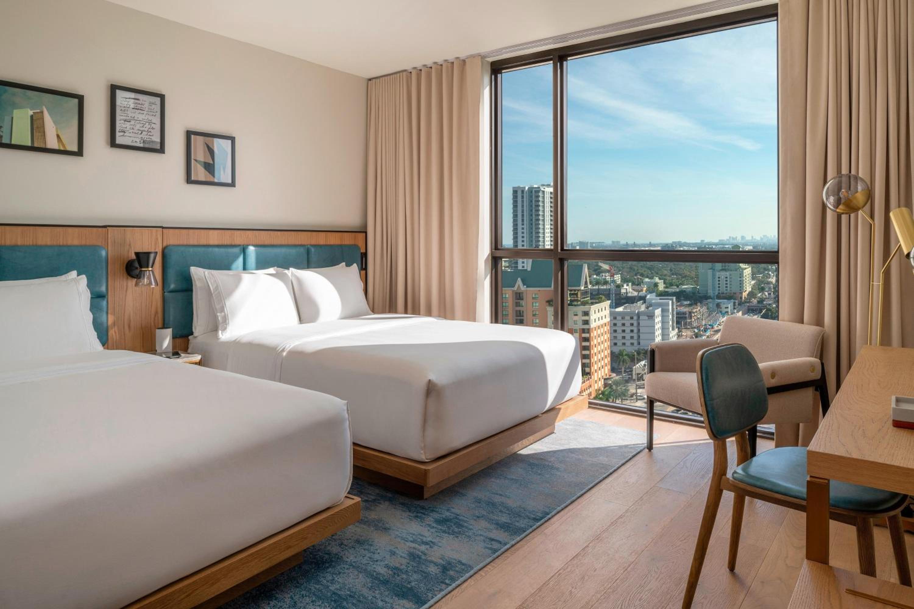 Queen Room with Two Queen Beds and Skyline View - Hearing Accessible