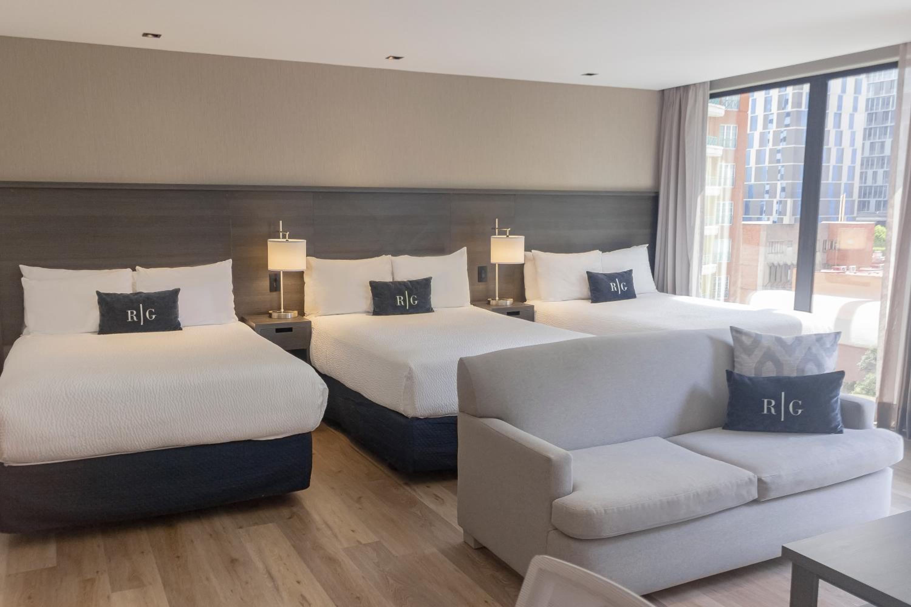 Family Room with Three Double Beds and Balcony, Non-Smoking photo 2