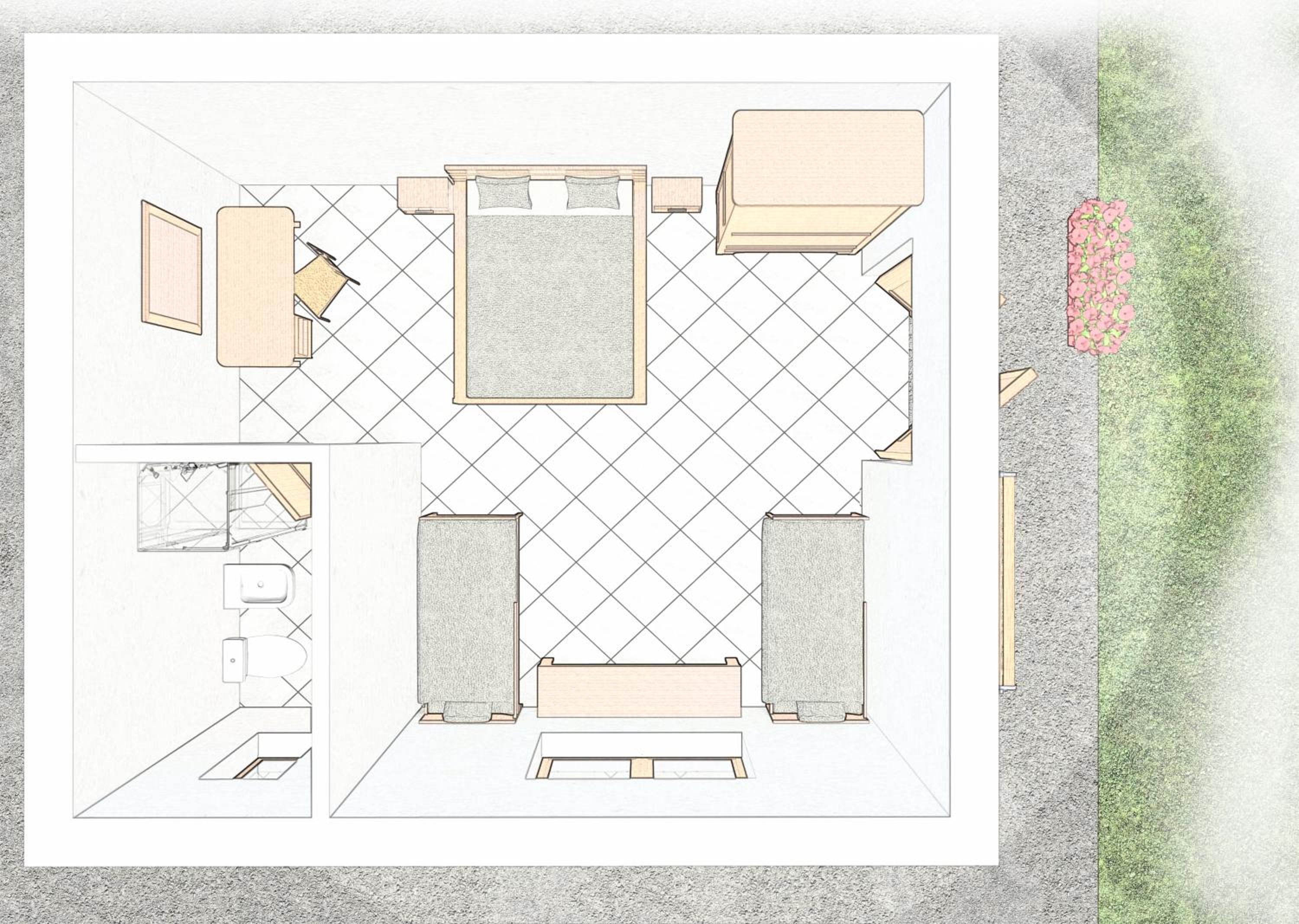 Double or Twin Room with Garden View - Photo 4