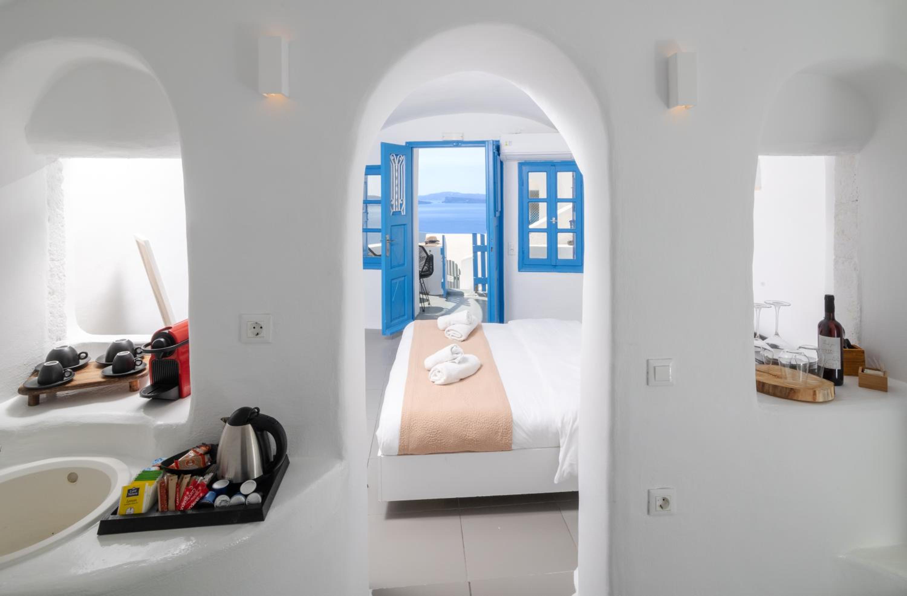 Blue Dome Cave with Caldera View