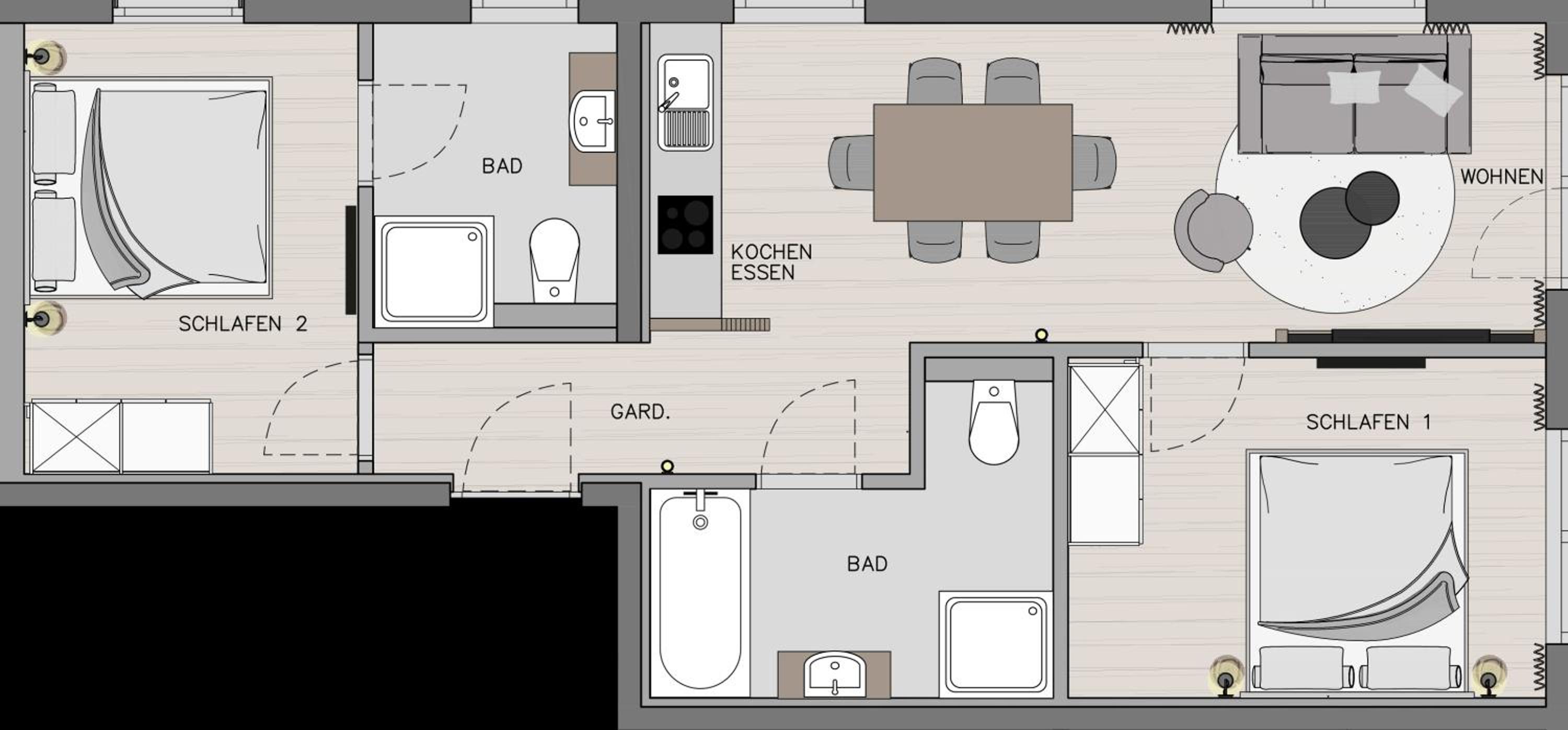 Apartment with Balcony