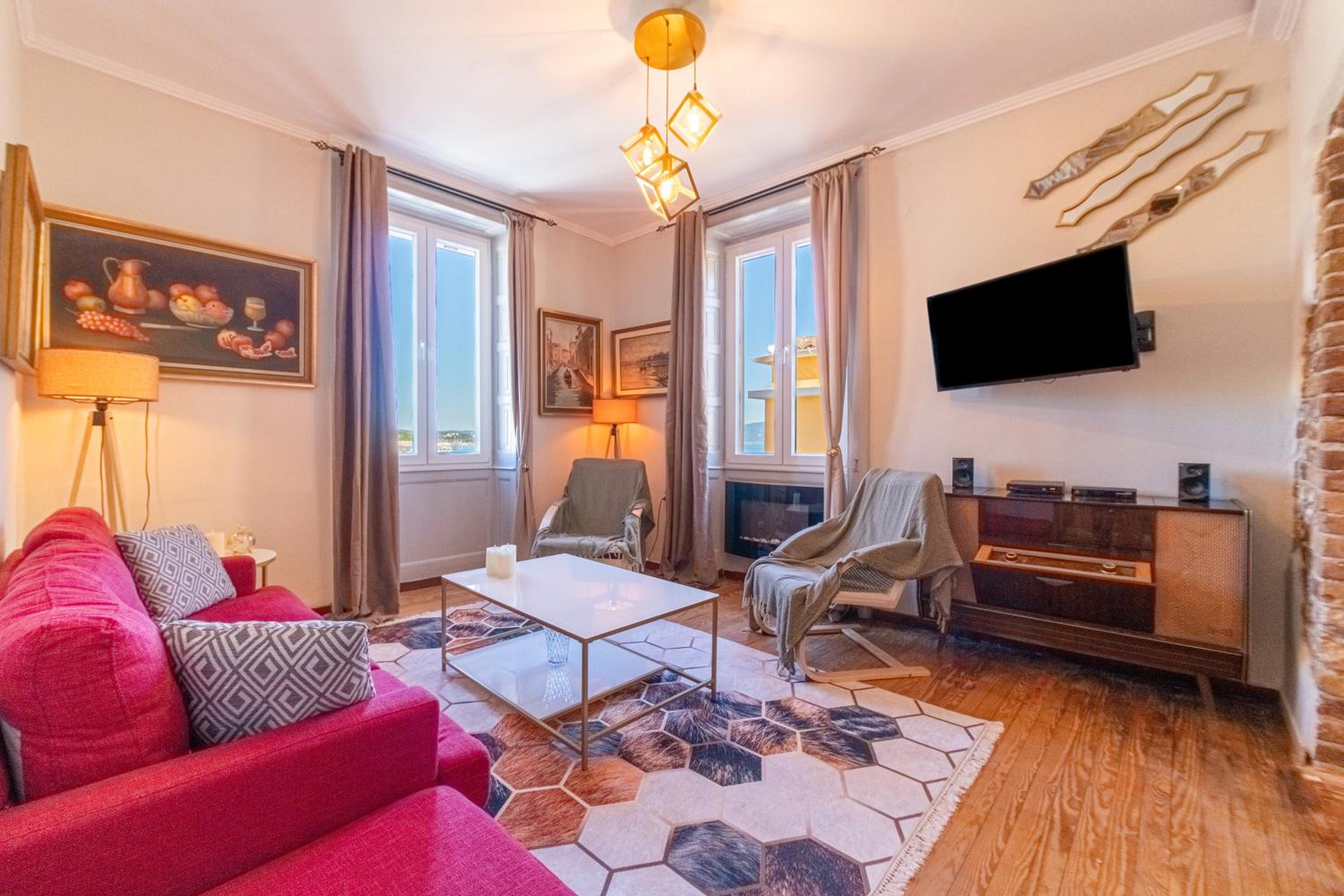 Three-Bedroom Apartment with Water View