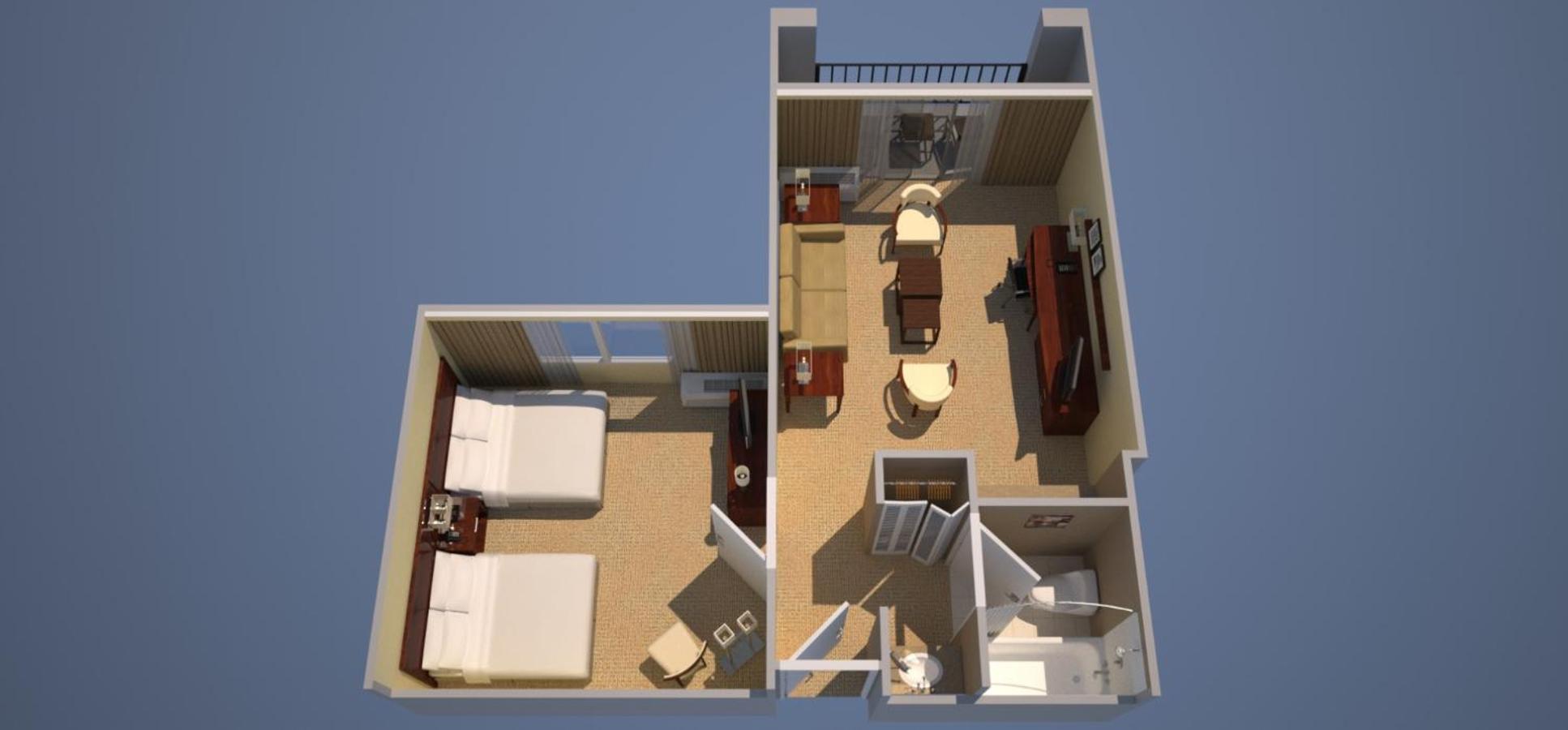 One-Bedroom Suite with Two Double Beds - Photo 2