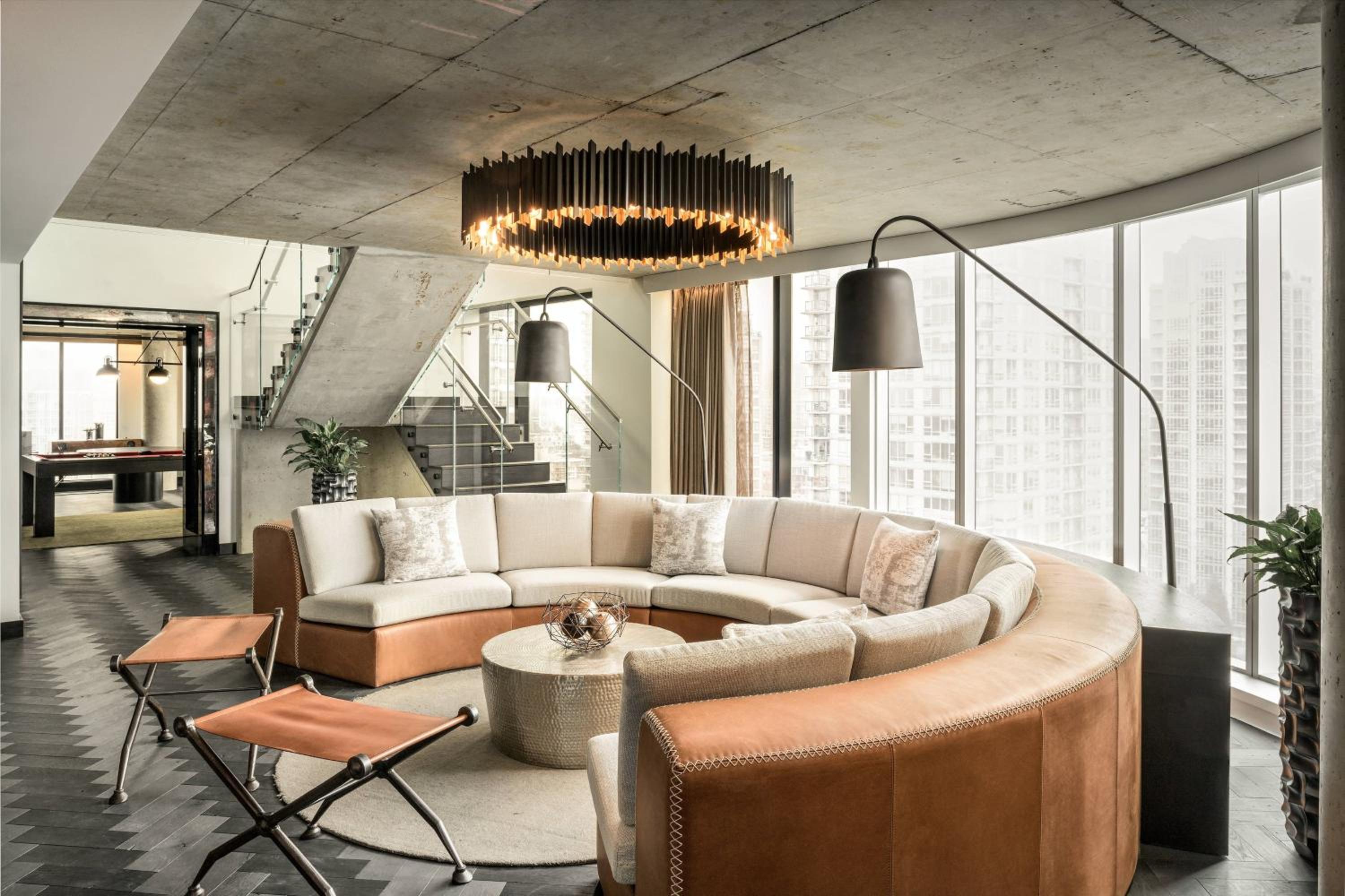 Two-Bedroom Bi-Level Suite with Fireplace - High Floor