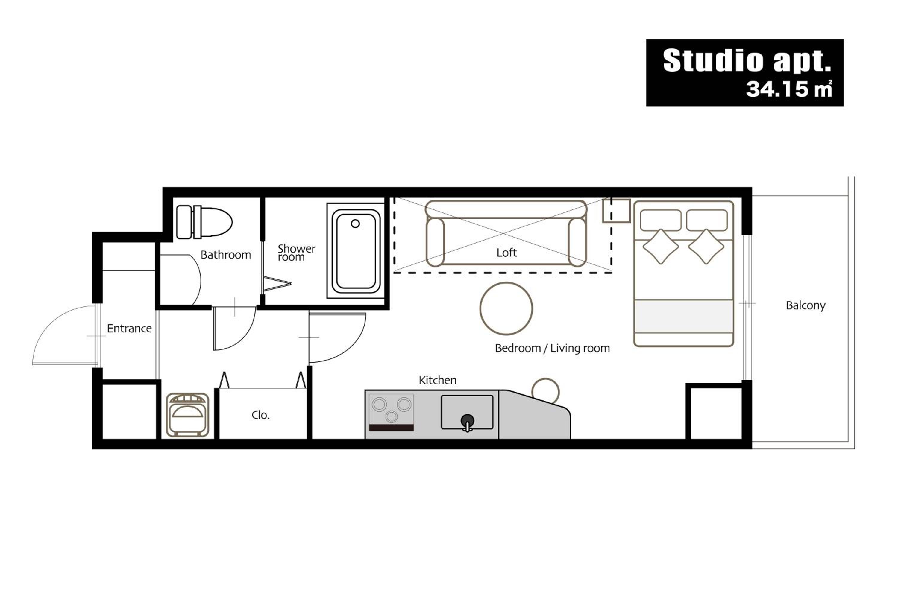 Studio with Balcony - Photo 21