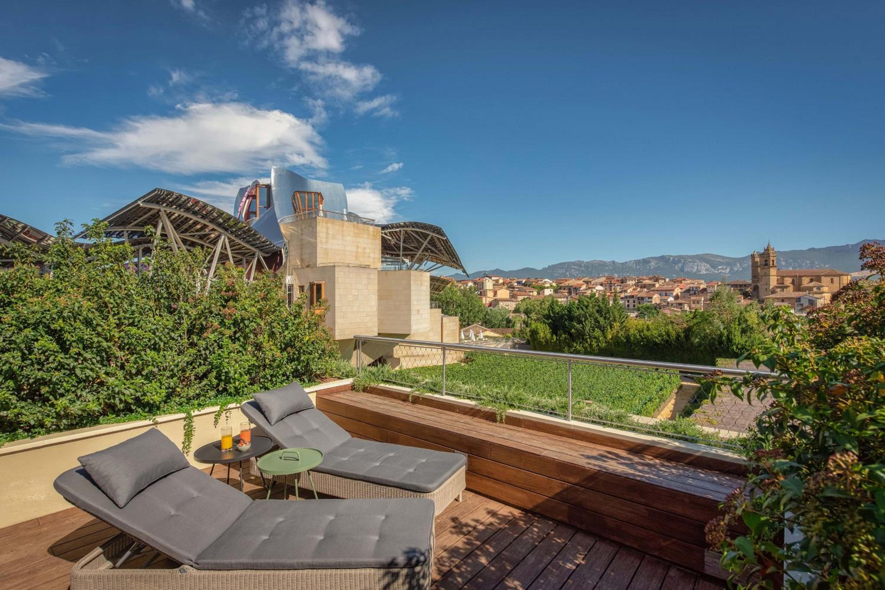 Premium Spa Terrace, Guest room, 1 King, Gehry building view thumbnail 5