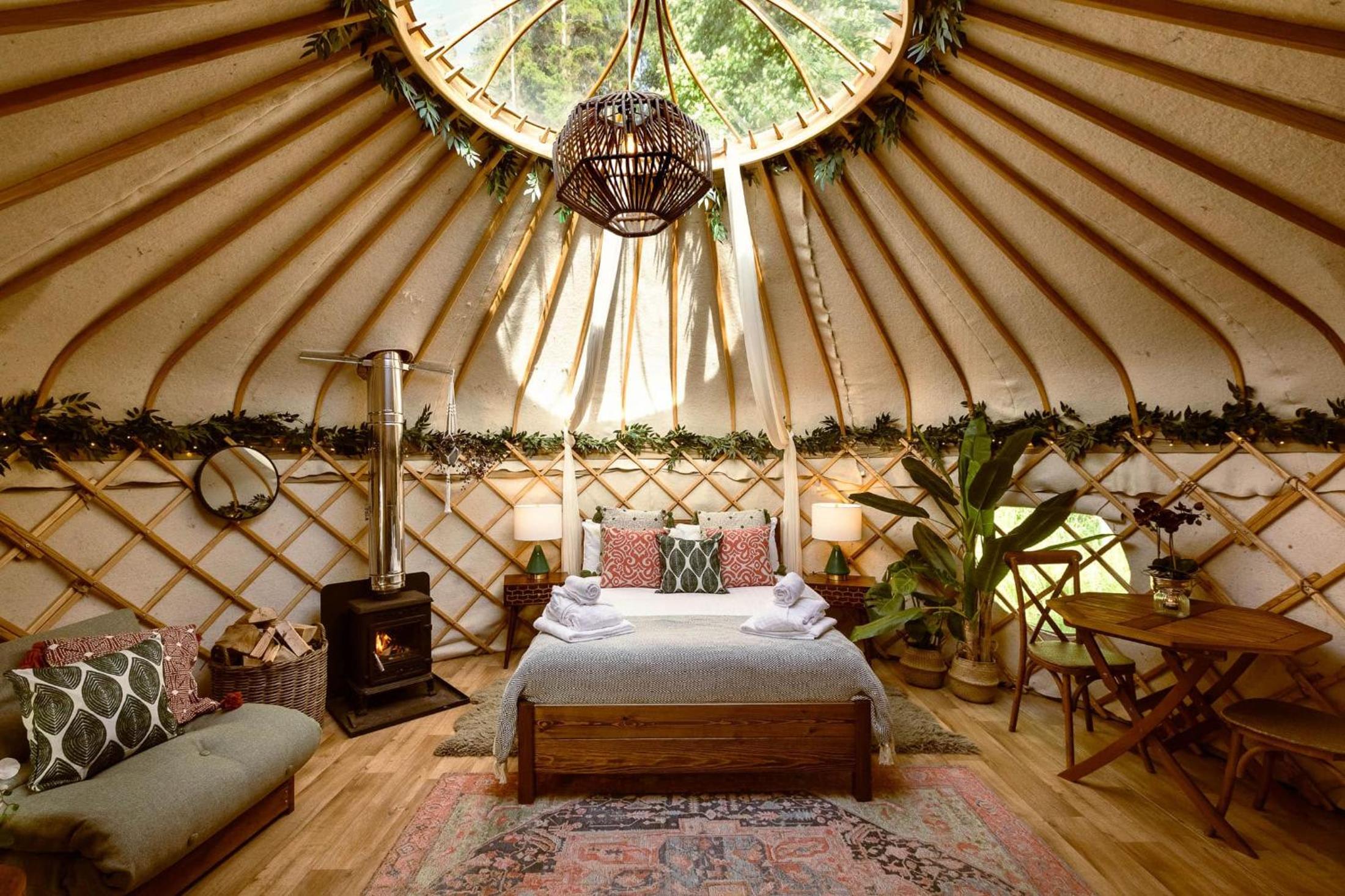 带花园景观的小屋