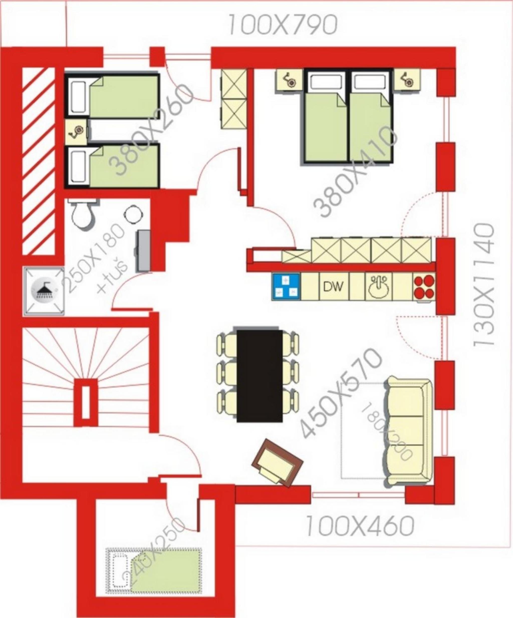 Comfort Two-Bedroom Apartment with Balcony photo 3