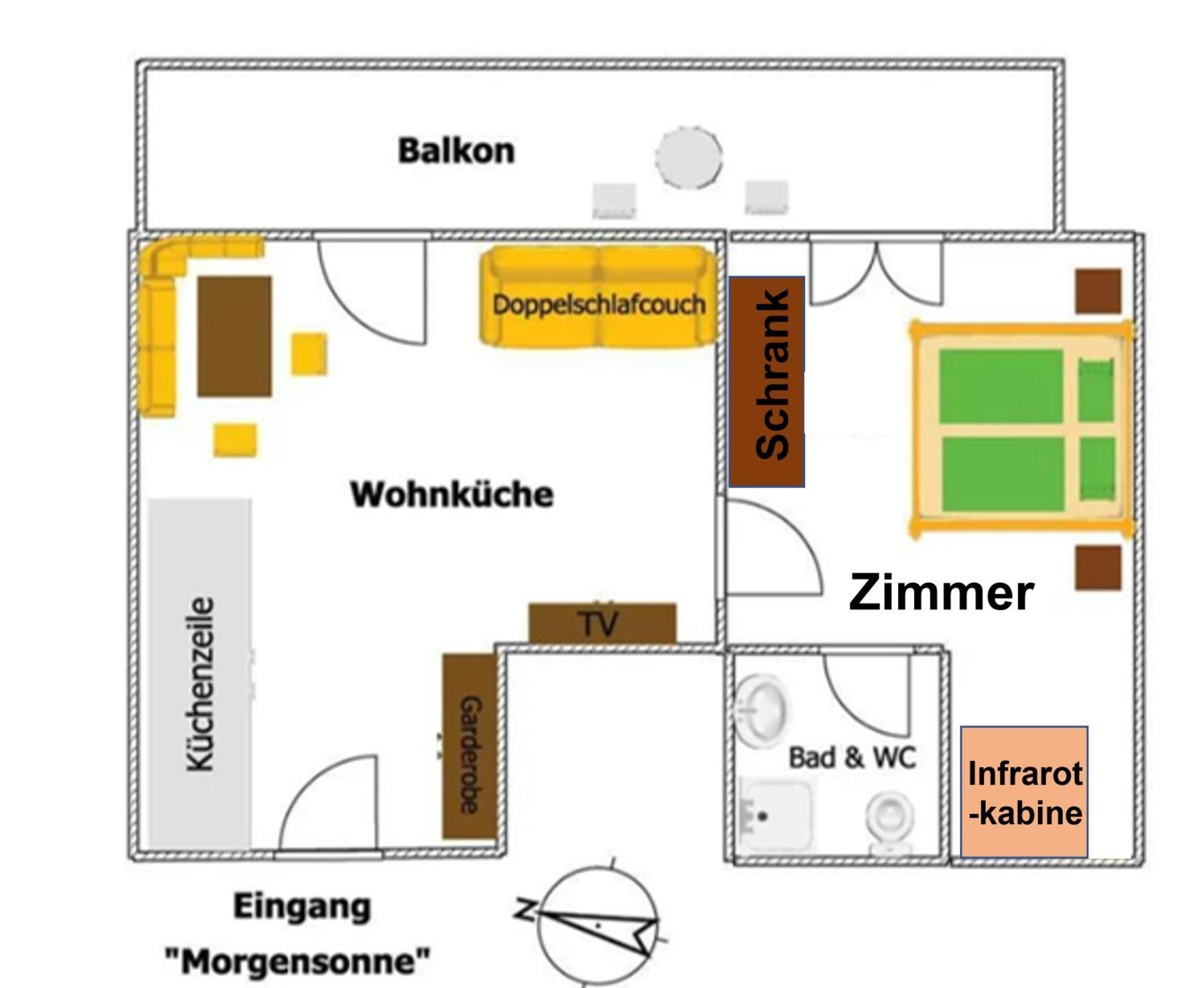 One-Bedroom Apartment with Sofa Bed photo 2