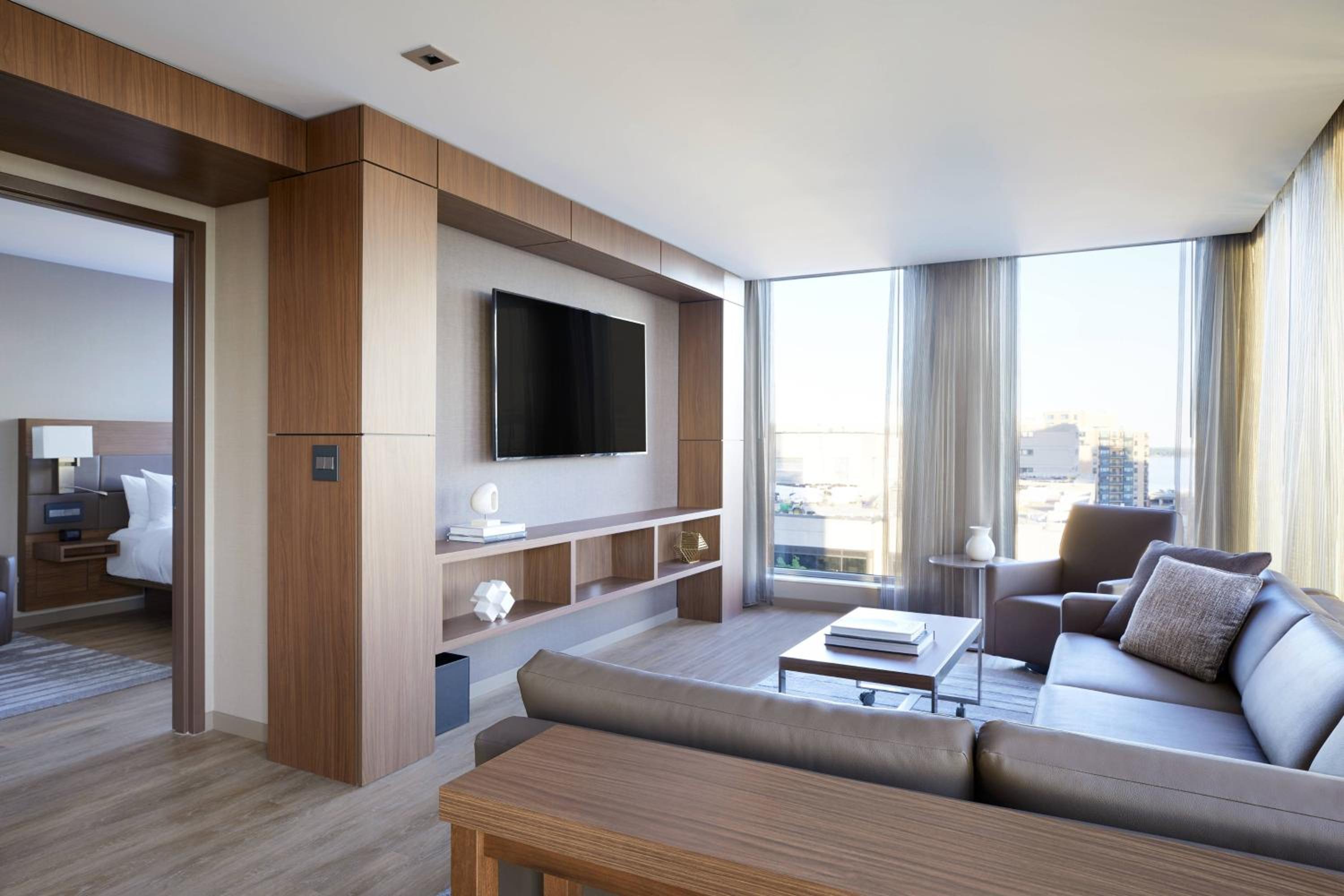 One-Bedroom King Suite with City View and Sofa Bed