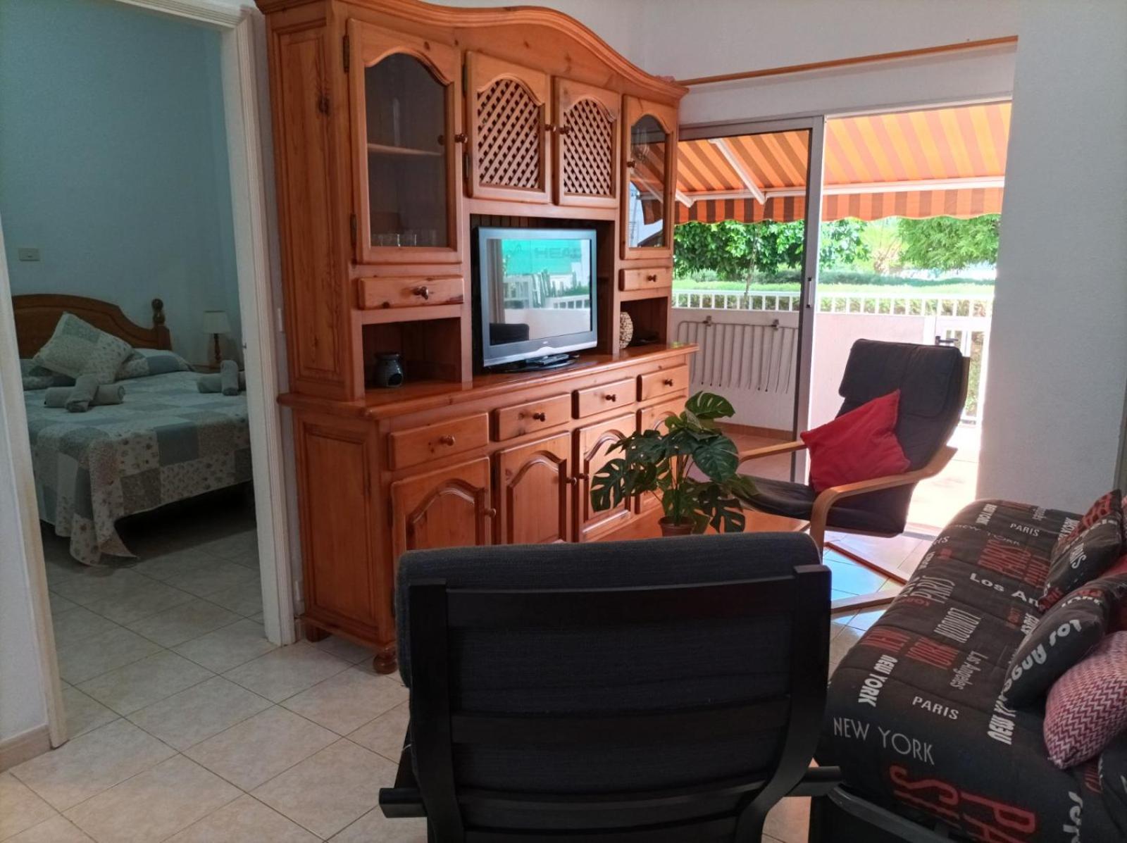 Apartamento con vista al jardín