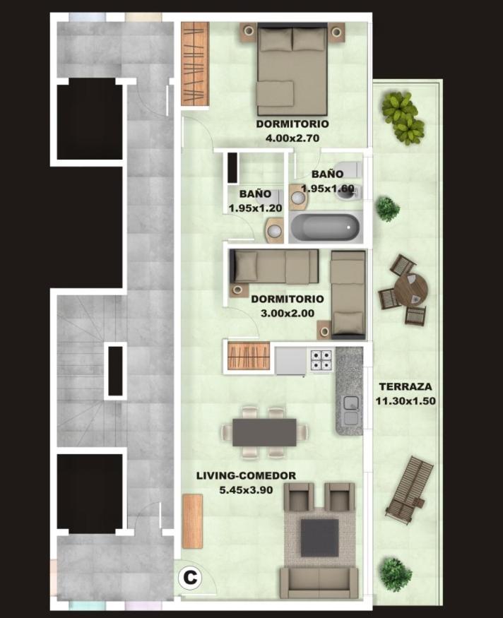 Two-Bedroom Standard Apartment photo 2