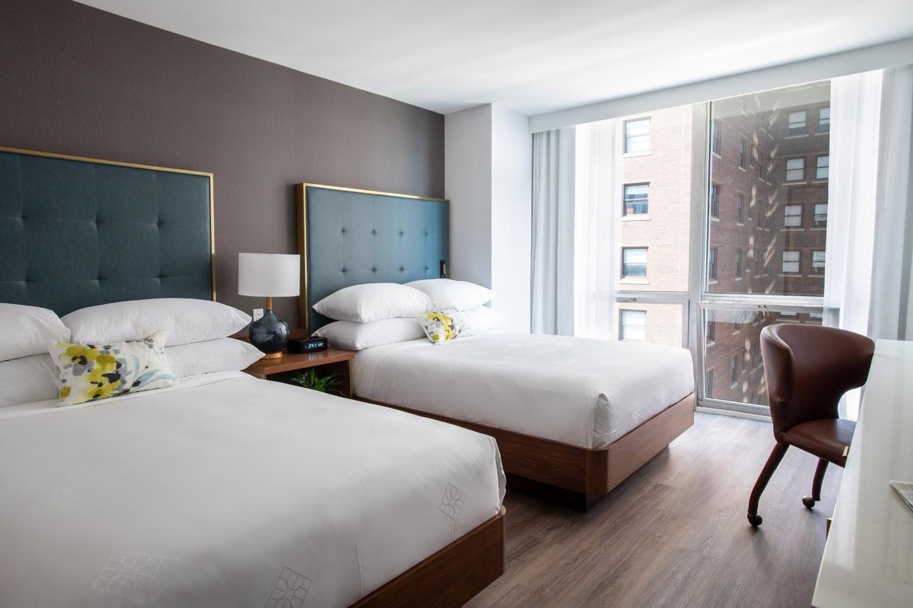 Deluxe Double Room with Two Double Beds with Limited View