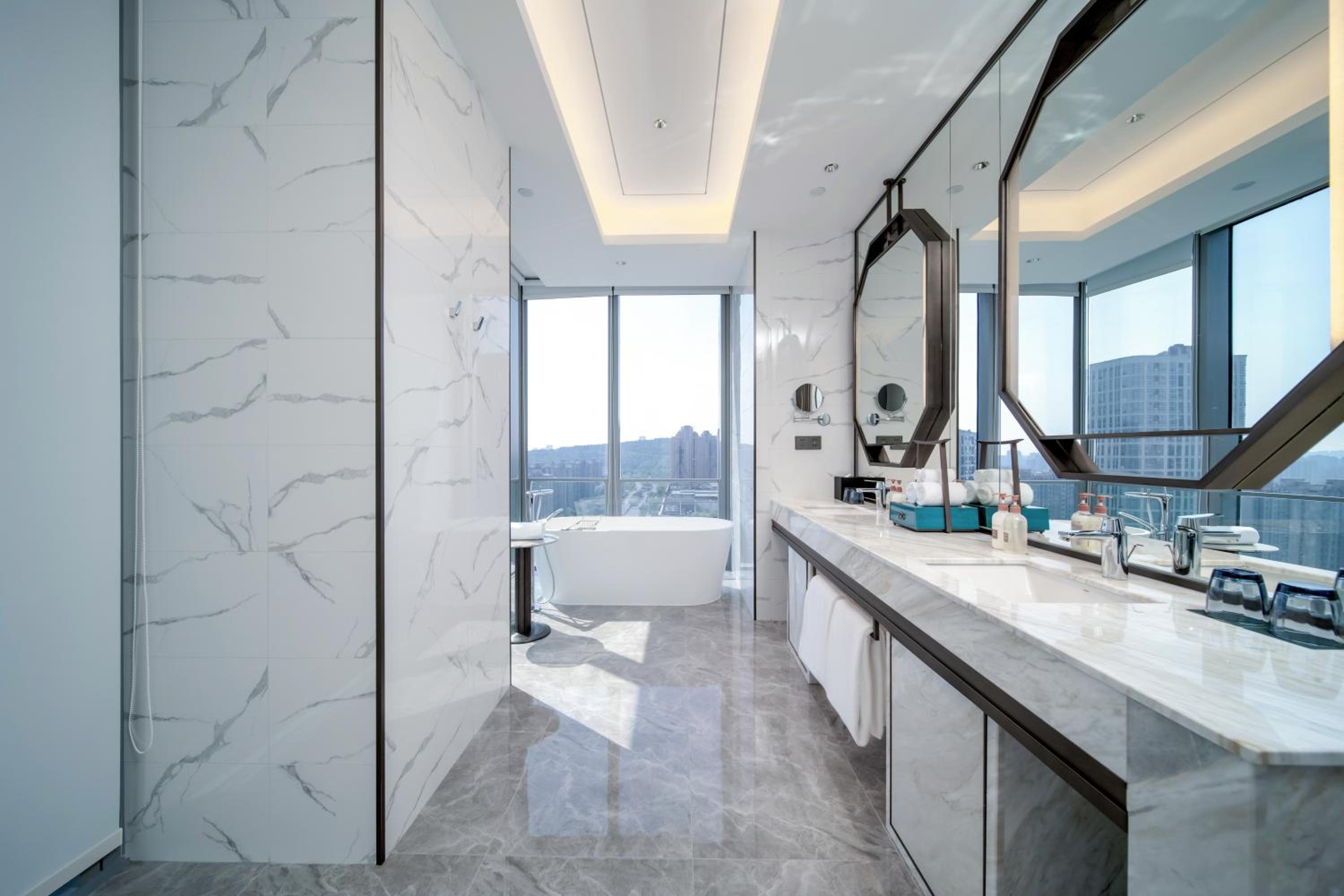 Two-Bedroom Suite with Bathtub and Living Area