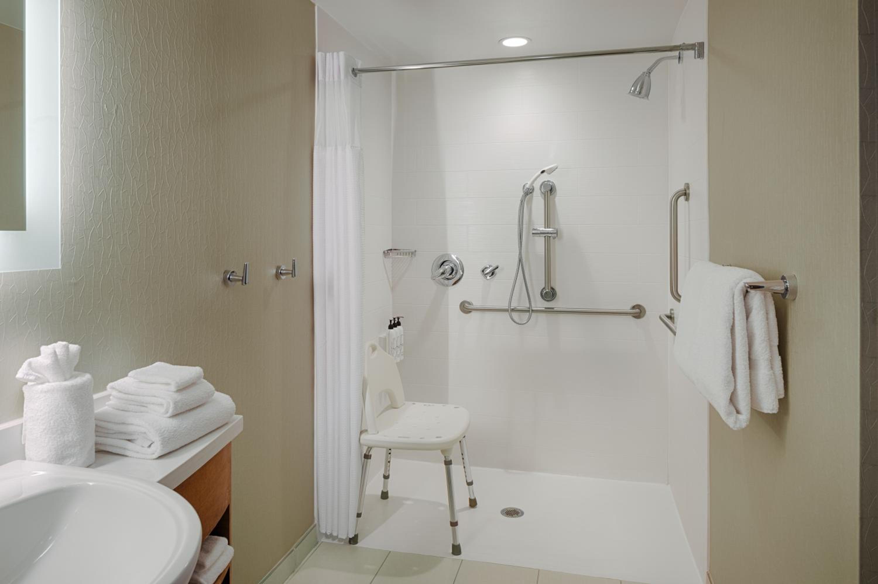King Studio with Sofa Bed - Mobility/Hearing Accessible w/Roll In Shower